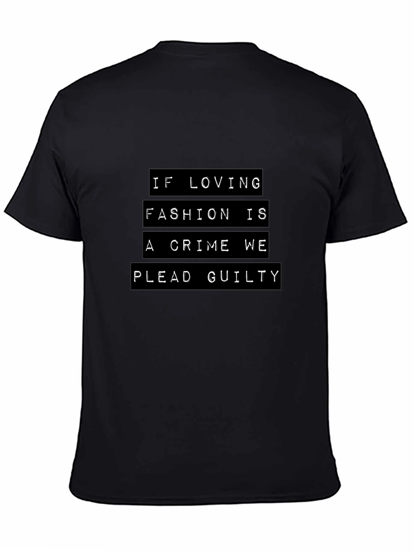 Black Fashion Crime T-Shirt - Guilty Style view 4
