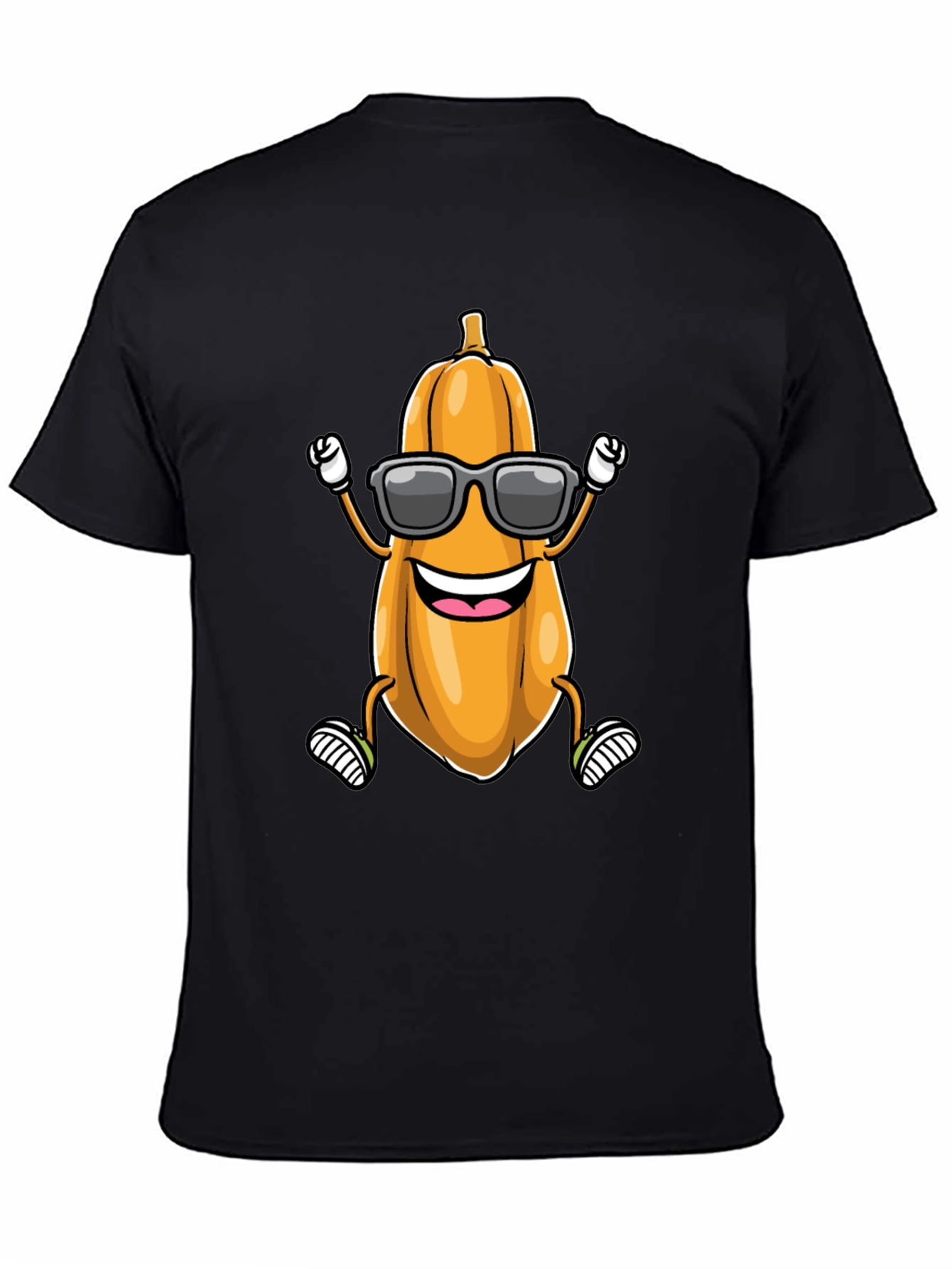 Black Cool Squash Cartoon T-Shirt view 4
