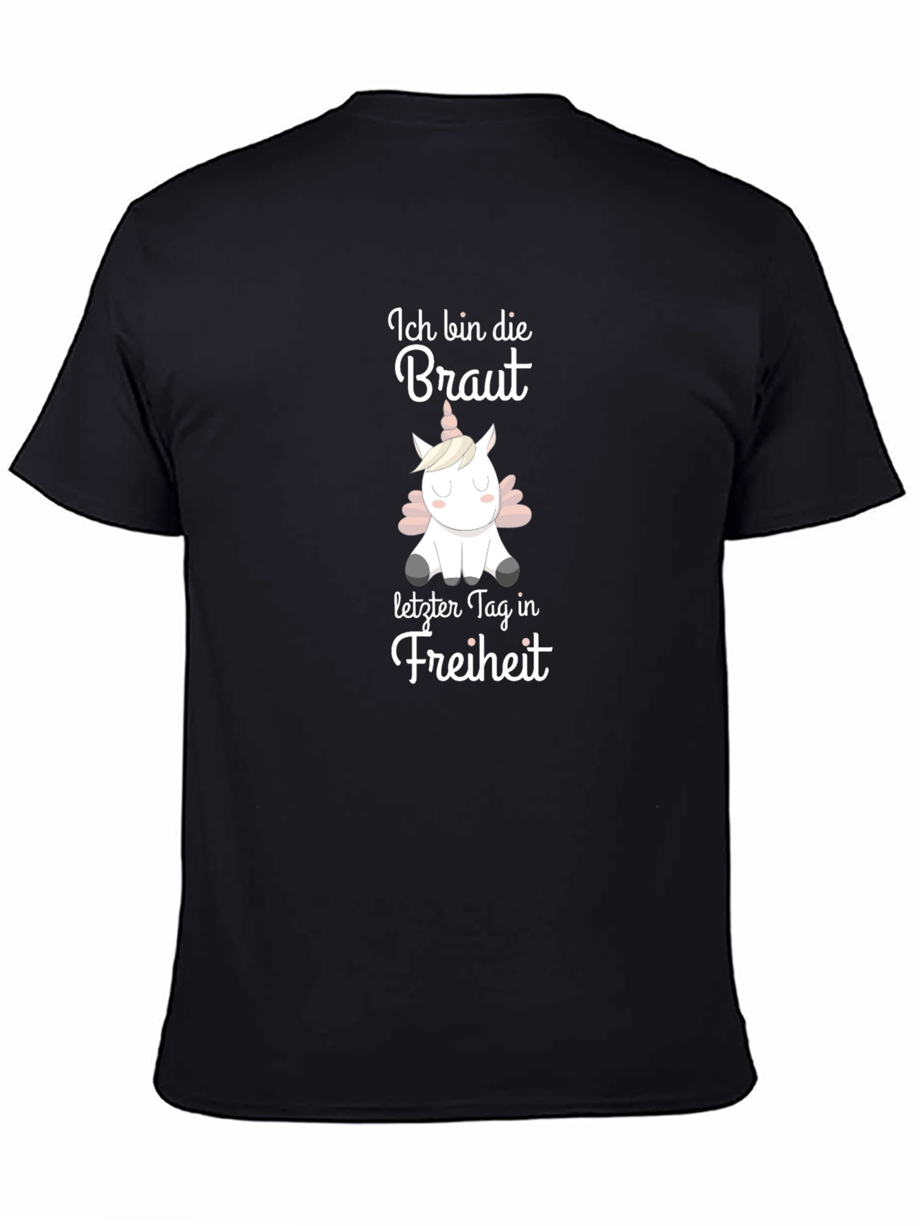 Black Bride To Be Unicorn Shirt - Last Day of Freedom view 4
