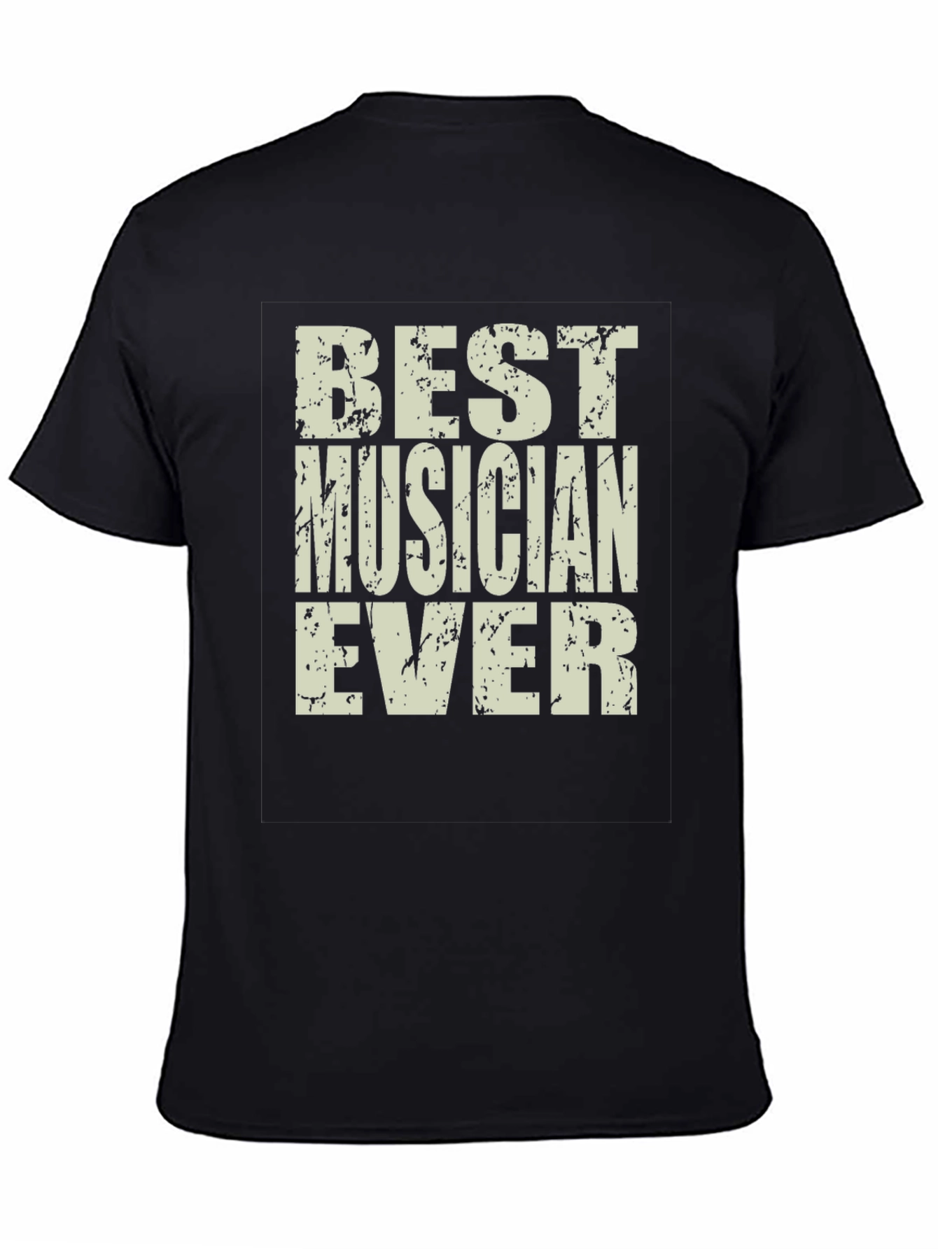 Black Best Musician Ever Graphic Tee - Unisex Crew Neck T-Shirt view 4