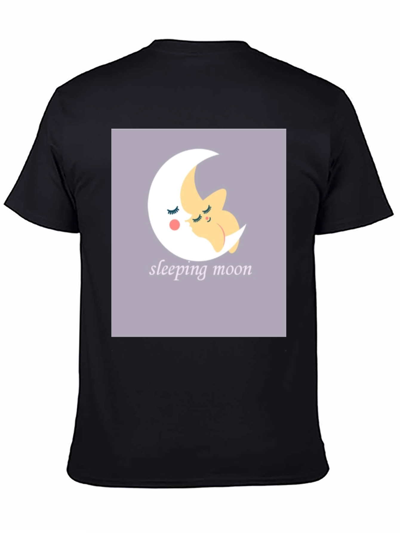 Black Sleeping Moon Graphic Tee - Stylish Comfort view 4