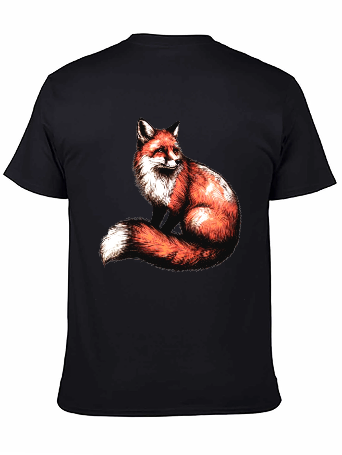 Fox Graphic Tee - Stylish Men's Black T-Shirt - 4