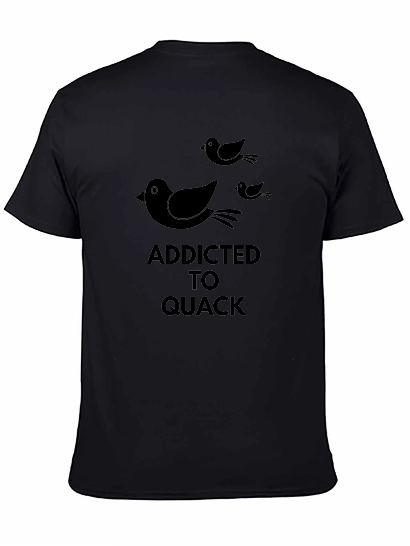 Black Addicted to Quack Black T-Shirt view 4