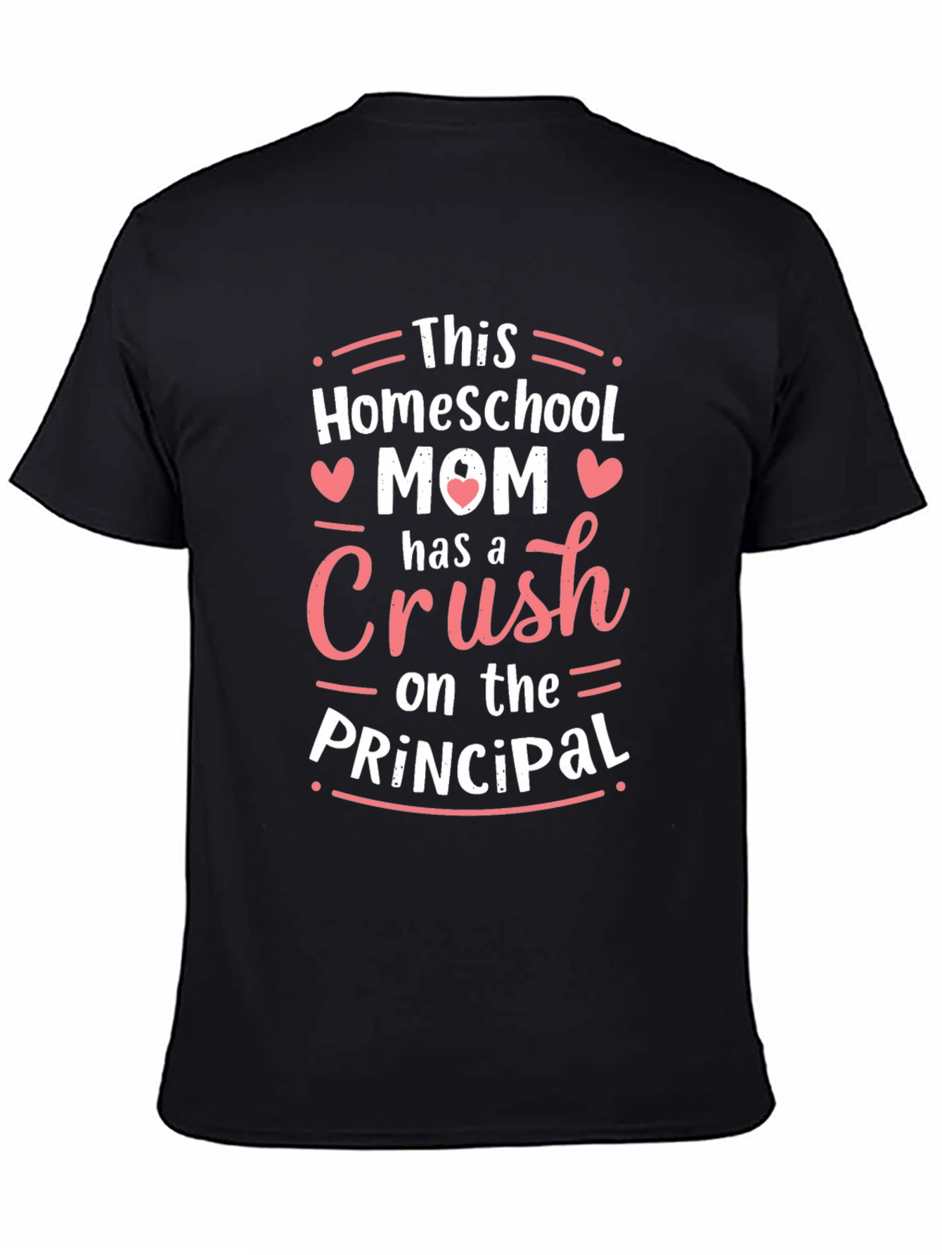 Black Homeschool Mom Crush on the Principal T-Shirt view 4