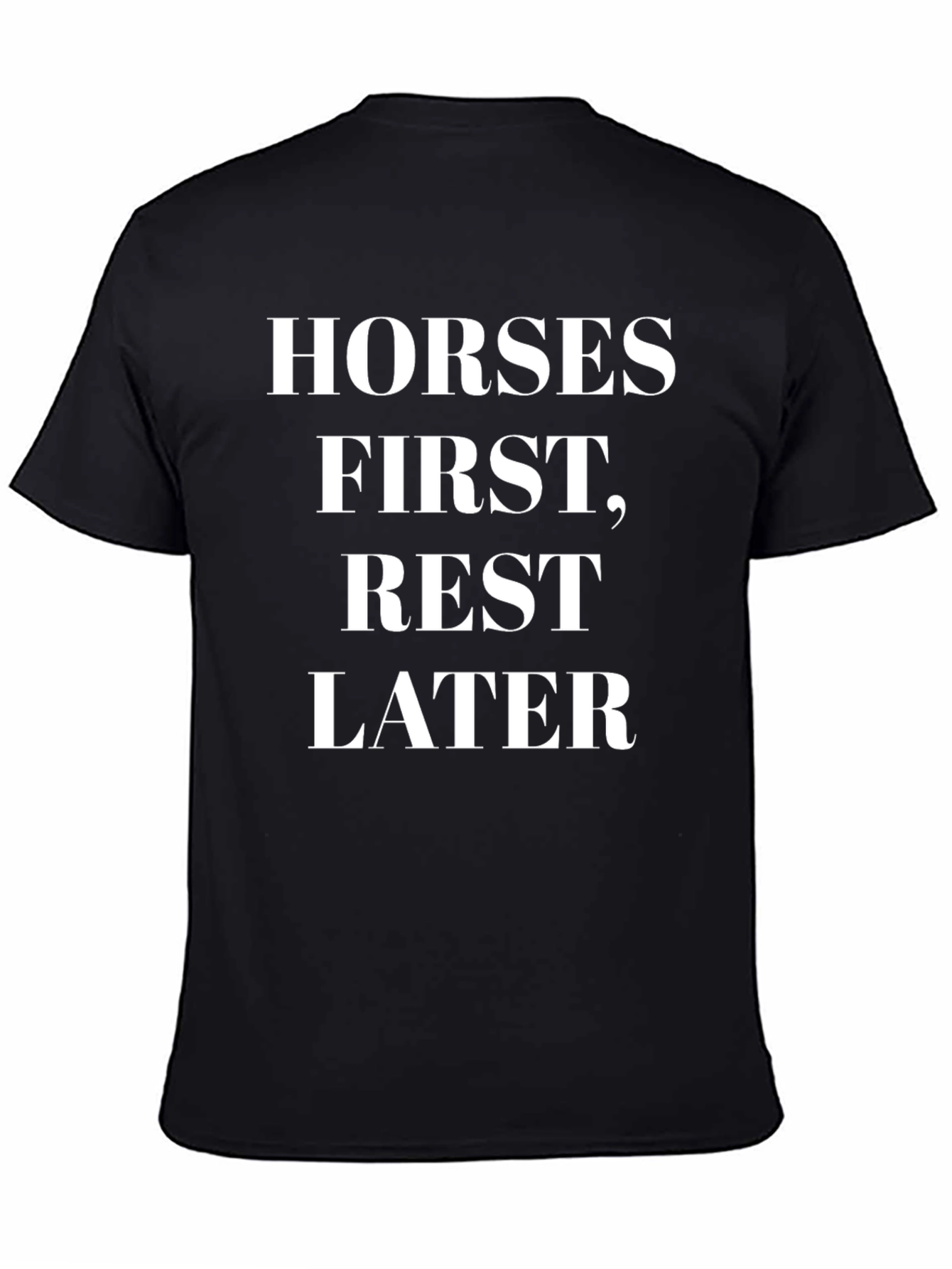 Black Horses First, Rest Later Graphic T-Shirt view 4