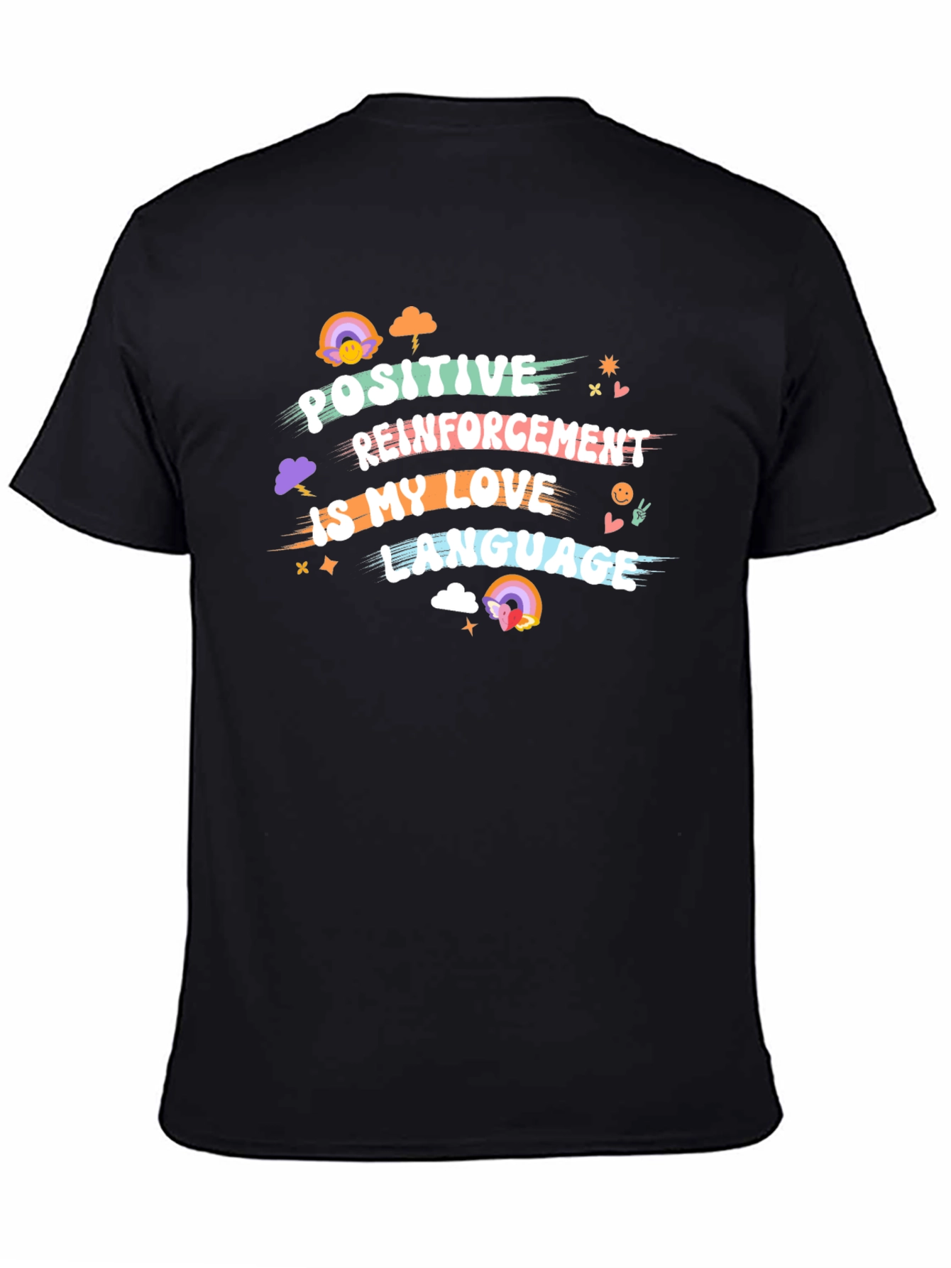 Black Positive Reinforcement Love Language Graphic Tee view 4