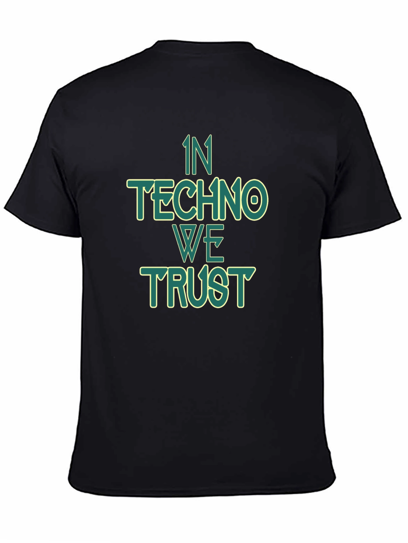 Black In Techno We Trust Graphic Tee - Black view 4