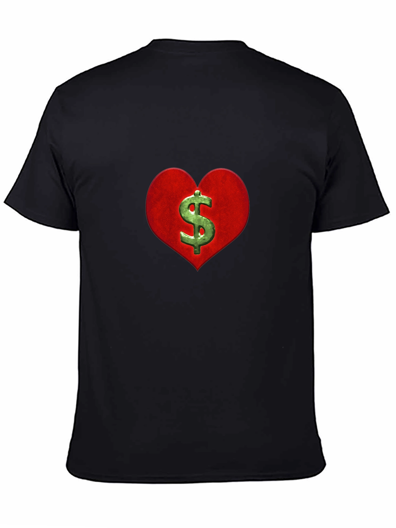 Black Heart & Money Graphic T-Shirt view 4