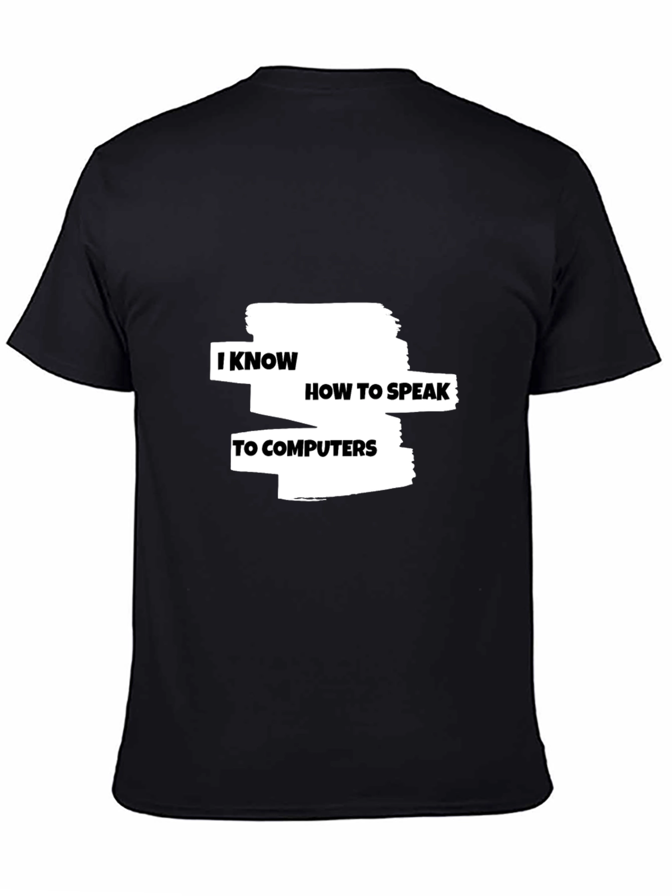 Black I Know How To Speak To Computers Graphic Tee view 4