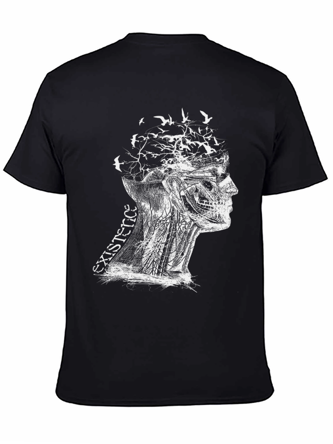 Black Existence Graphic Print Black T-Shirt view 4