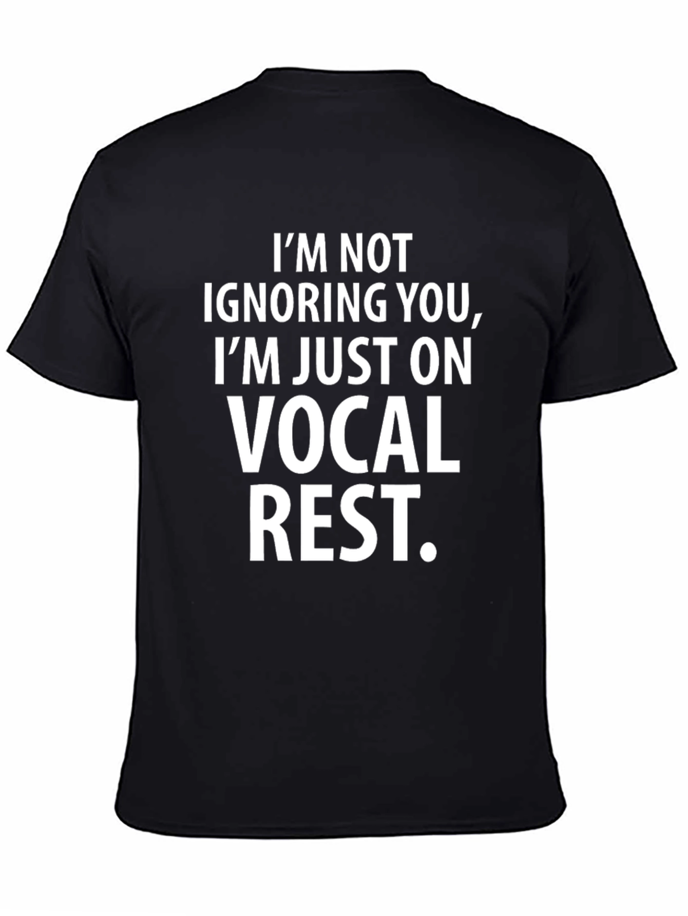 Black Vocal Rest T-Shirt - Funny Singer Musician Tee view 4