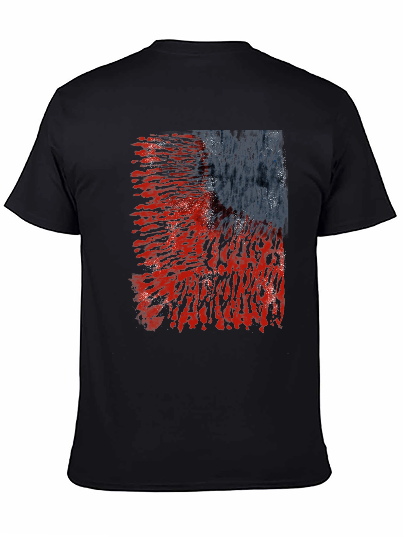 Black Abstract Graphic Black T-Shirt view 4