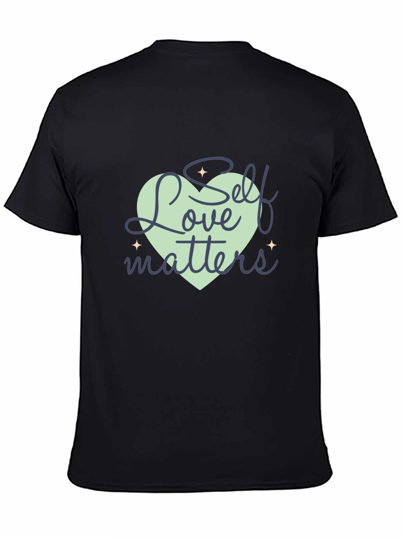 Black Self Love Matters Graphic Tee - Stylish Unisex T-Shirt view 4