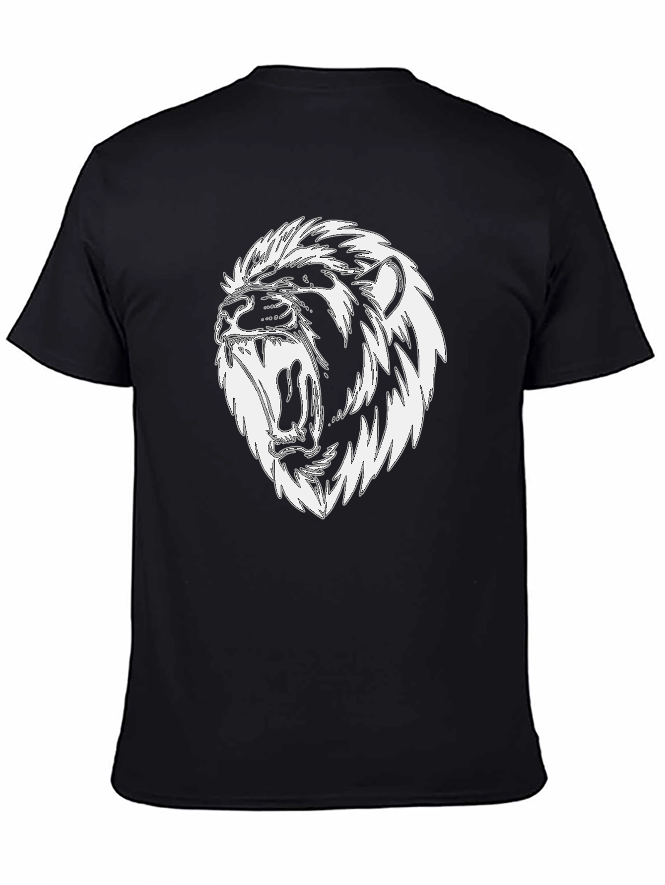 Black Lion Graphic Tee - Black Cotton Blend view 4