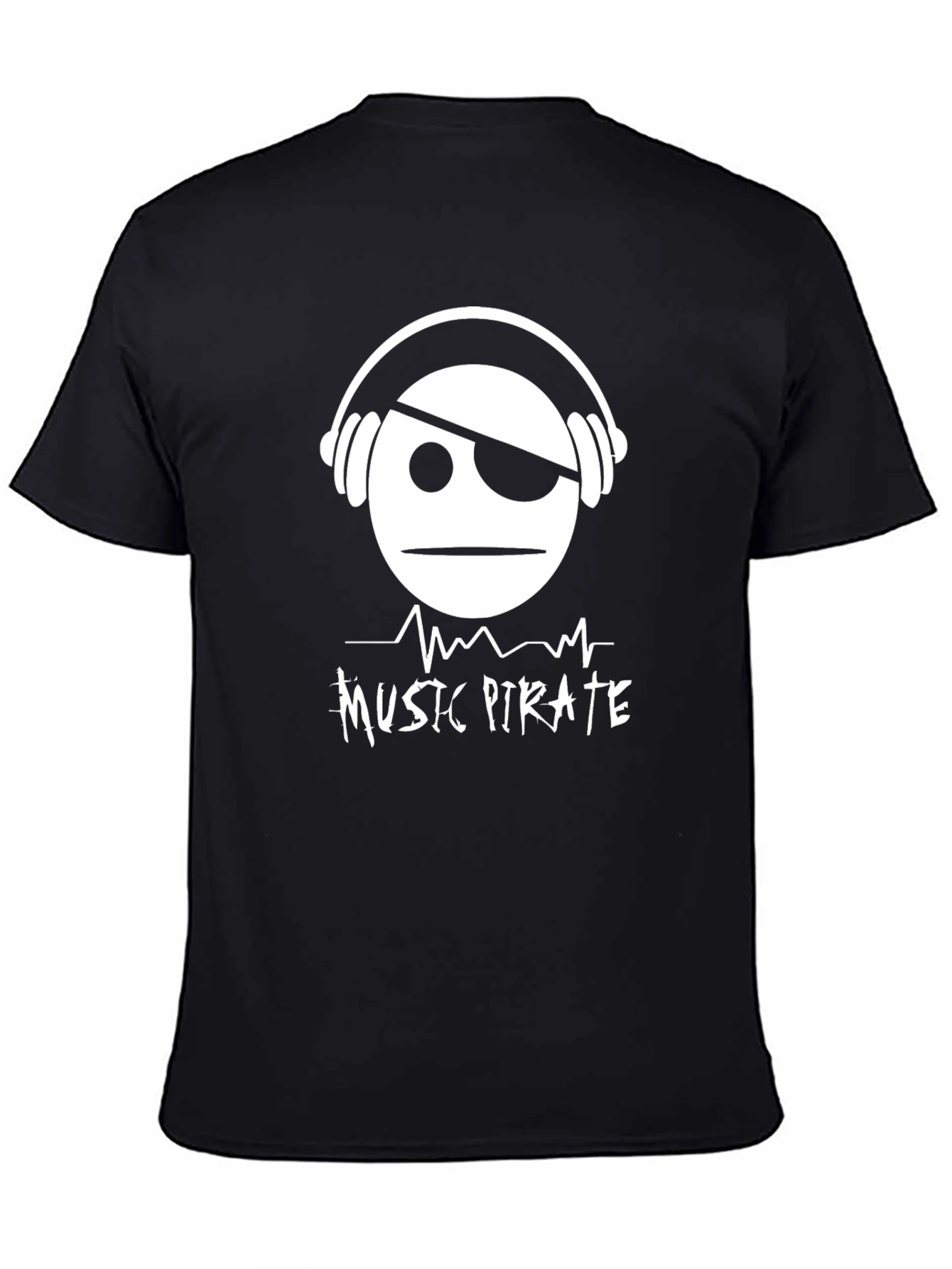 Black Music Pirate Black Graphic T-Shirt view 4