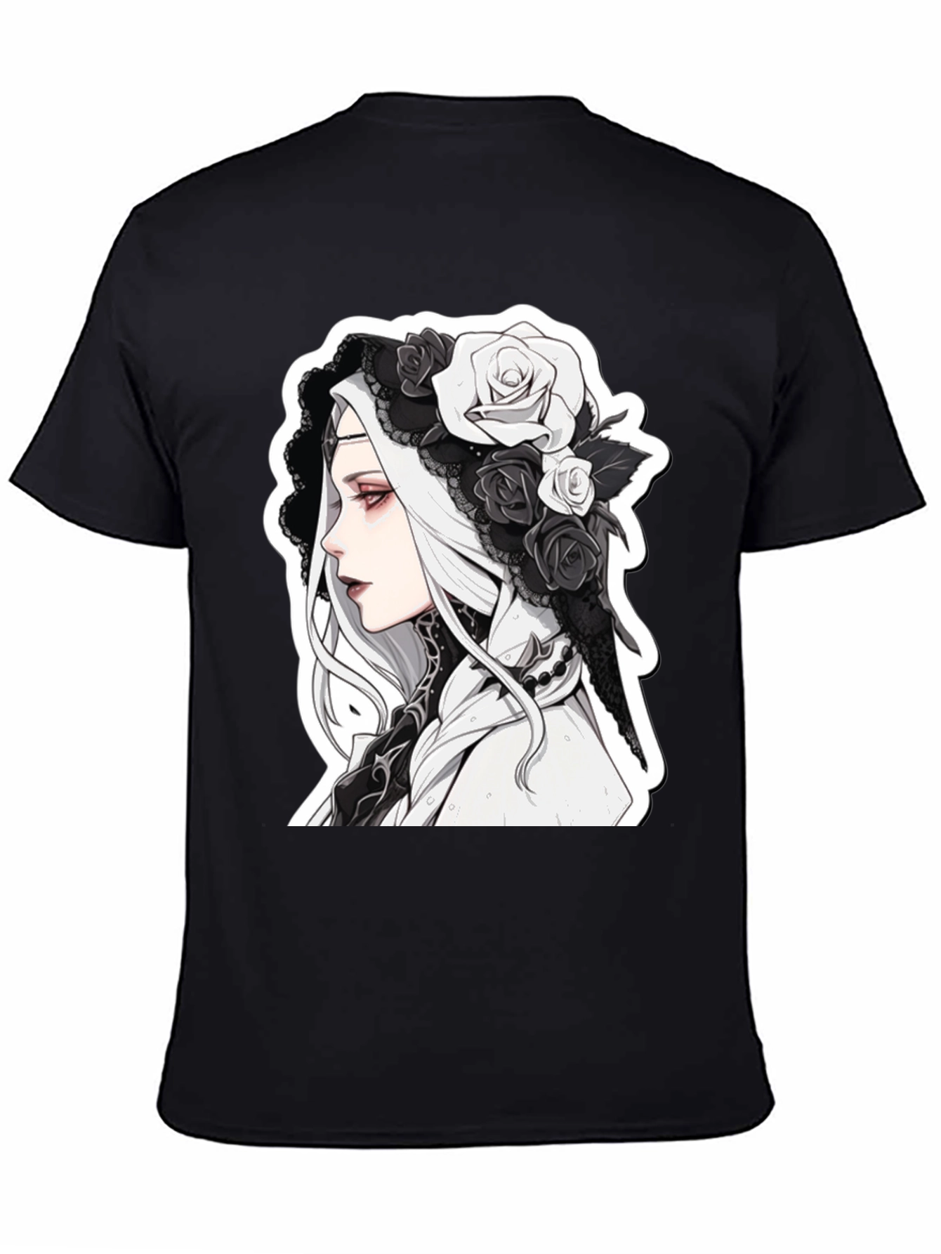 Gothic Anime Black T-Shirt - 4