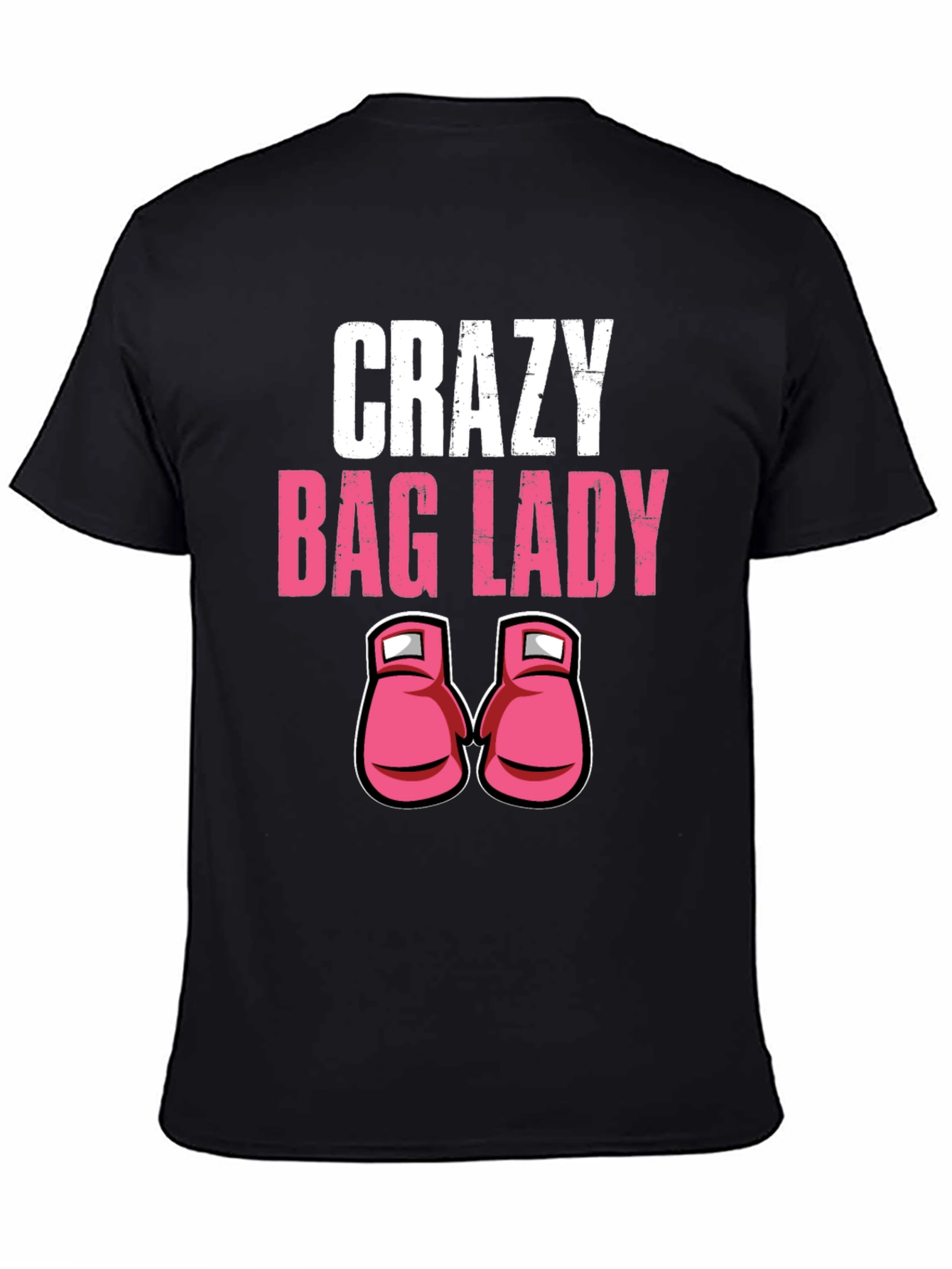 Black Crazy Bag Lady T-Shirt view 4