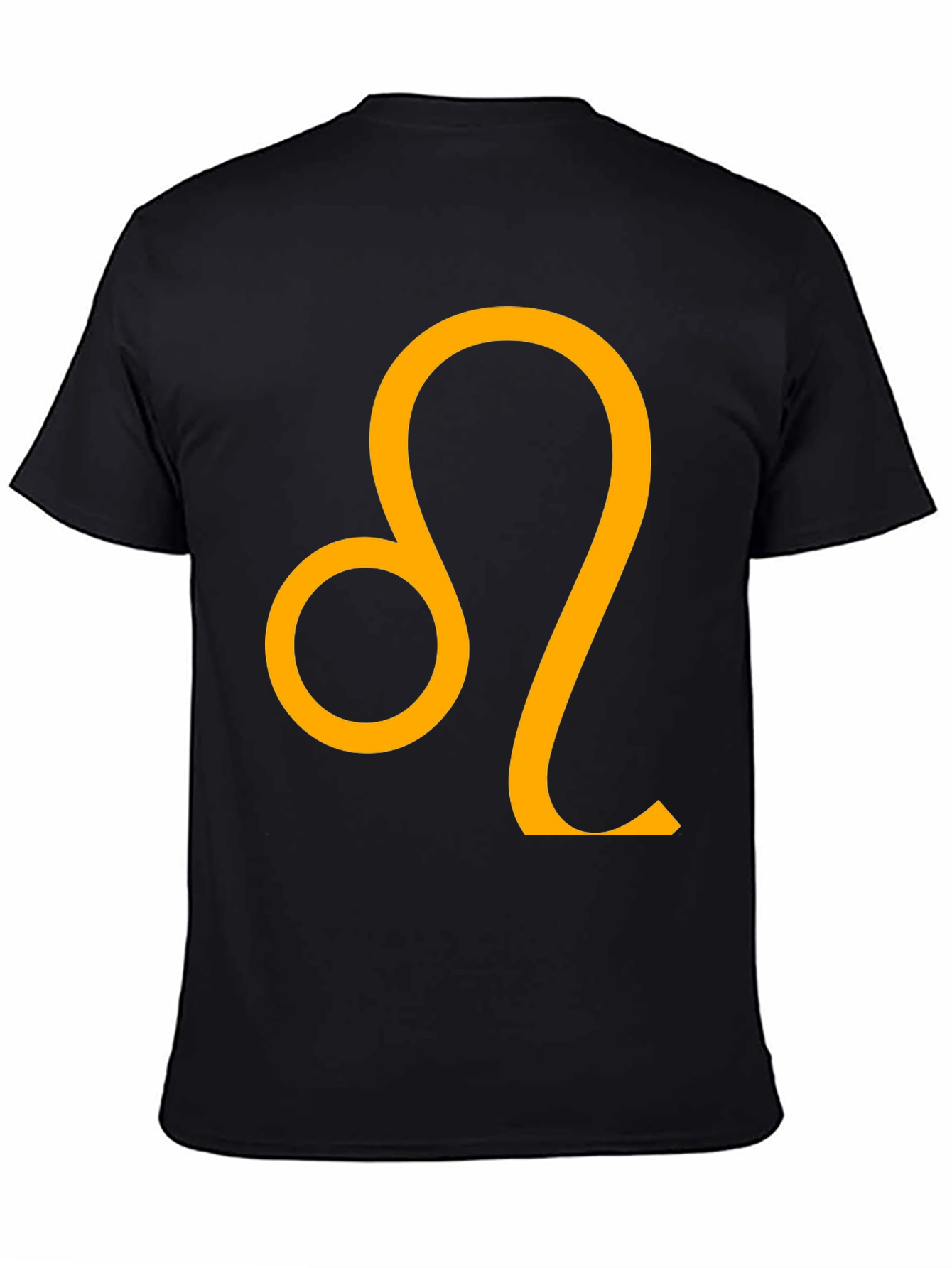 Black Leo Zodiac Sign Black T-Shirt view 4