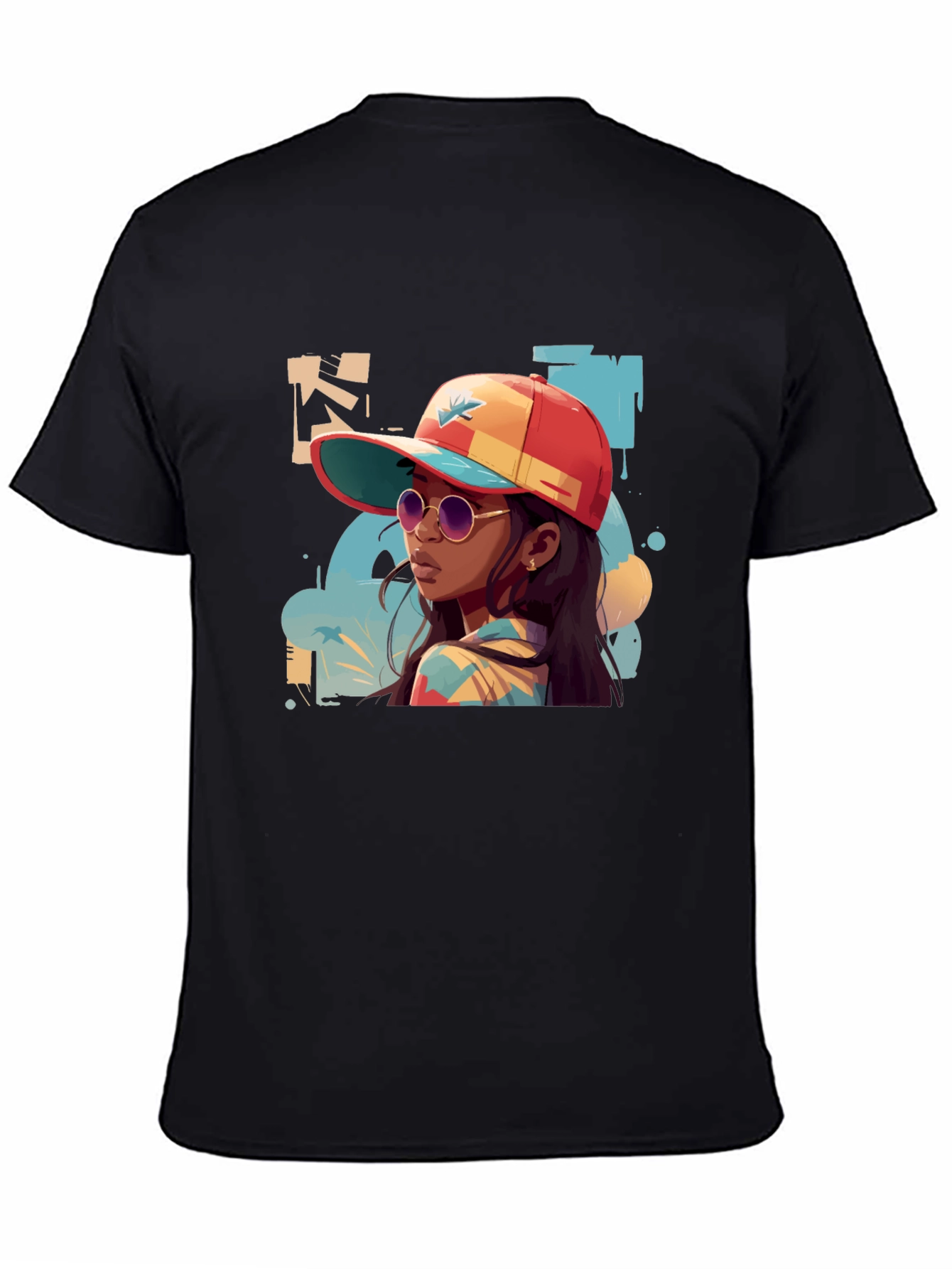 Black Graphic Tee: Retro Vibes view 4