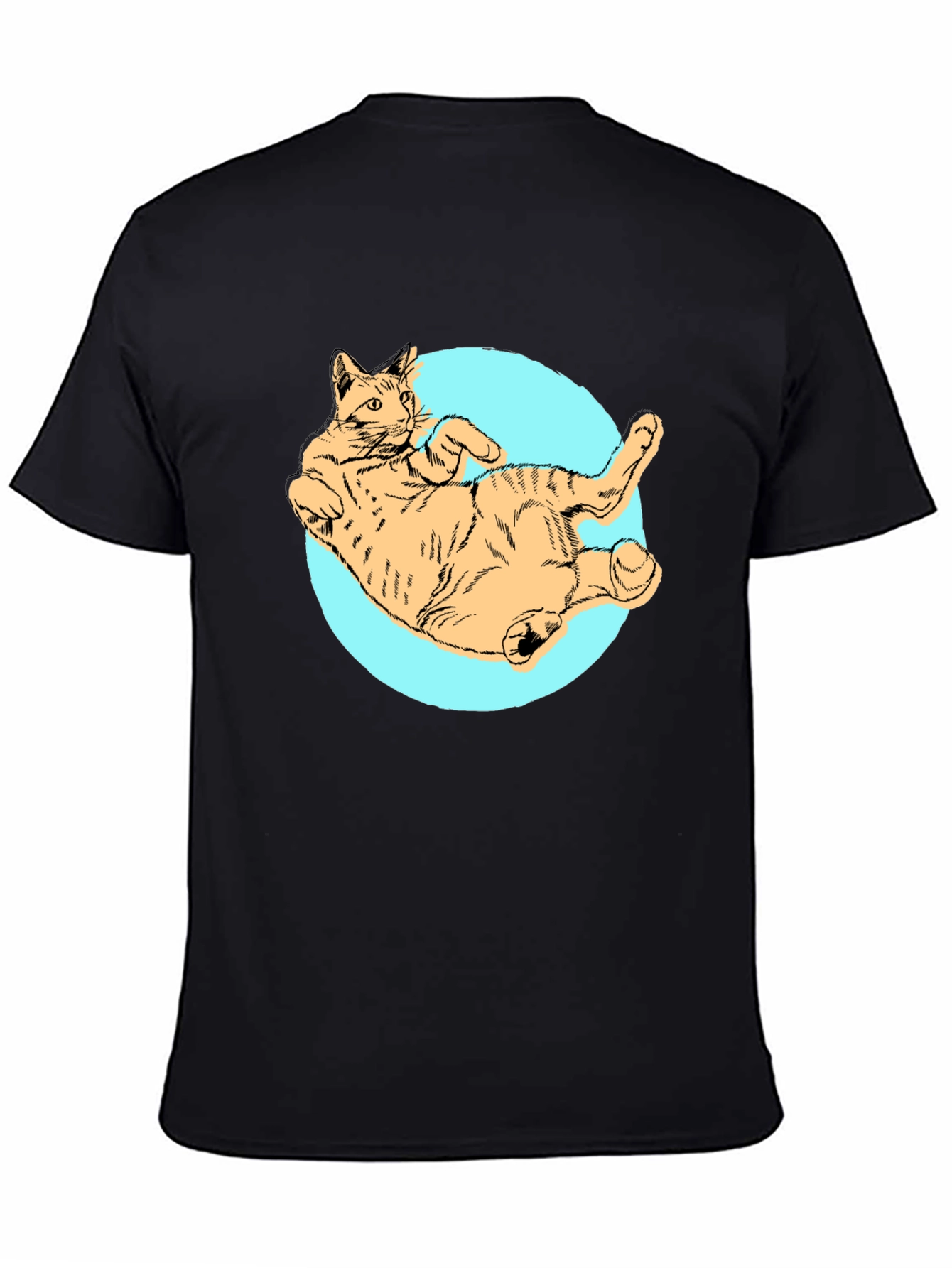 Black Cat Graphic Tee - Men's Black T-Shirt view 4