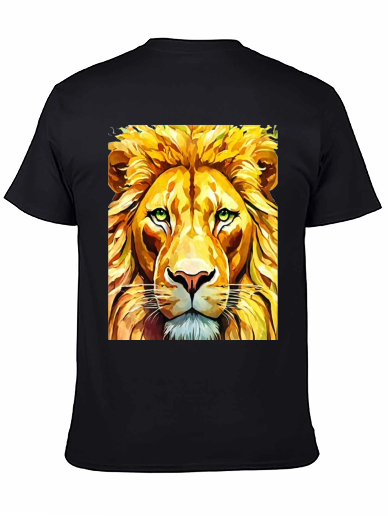 Black Lion Graphic T-Shirt - Bold Animal Print Tee view 4