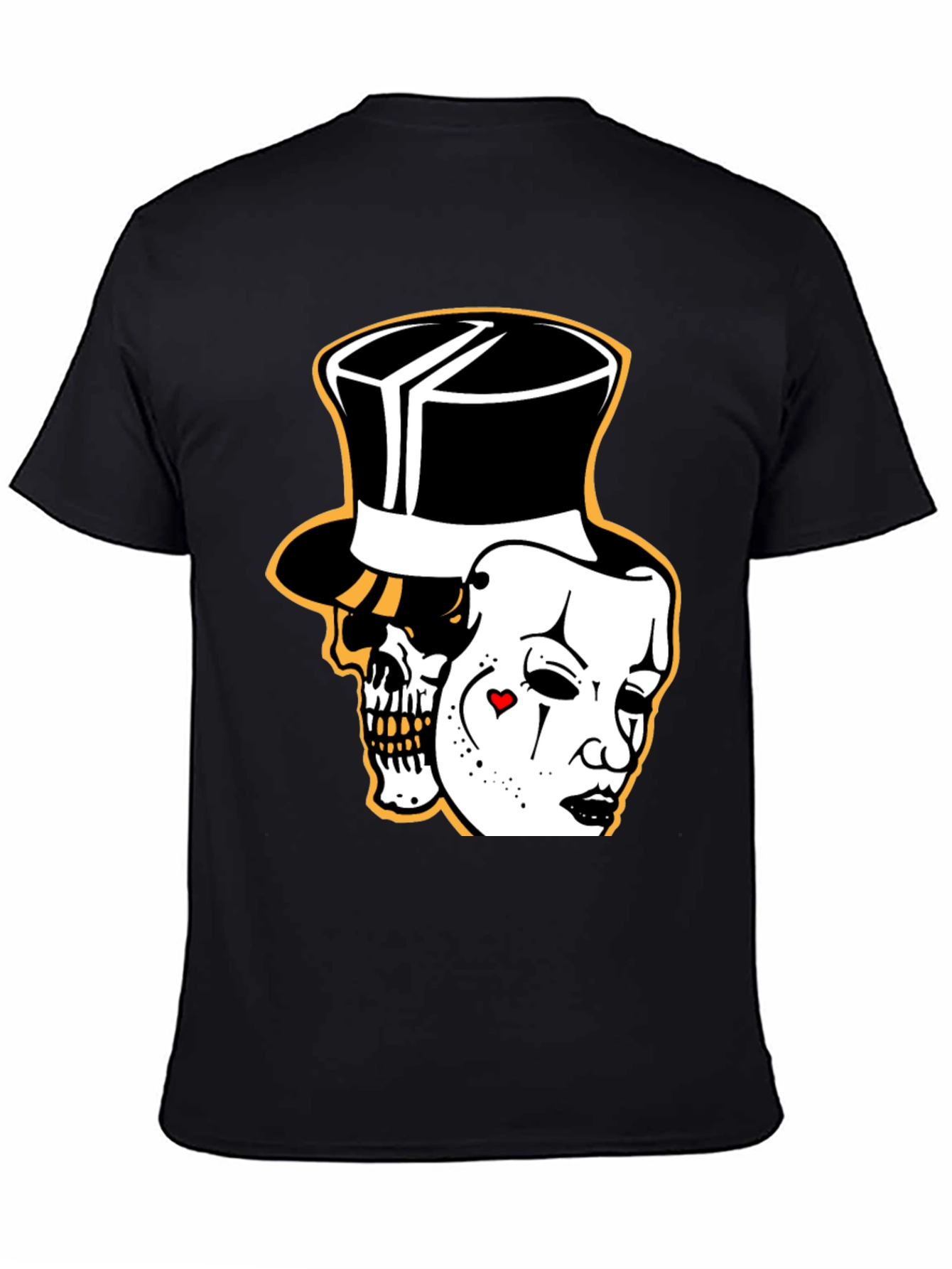 Black Skull & Mask Graphic Tee - Unique Design, Stylish Fit view 4