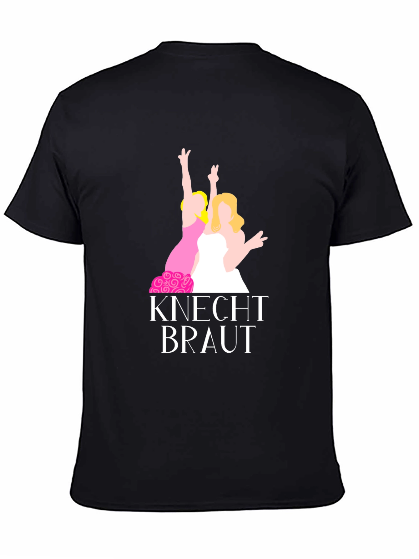 Black Knecht Braut Party T-Shirt, Stag Hen Do Top view 4