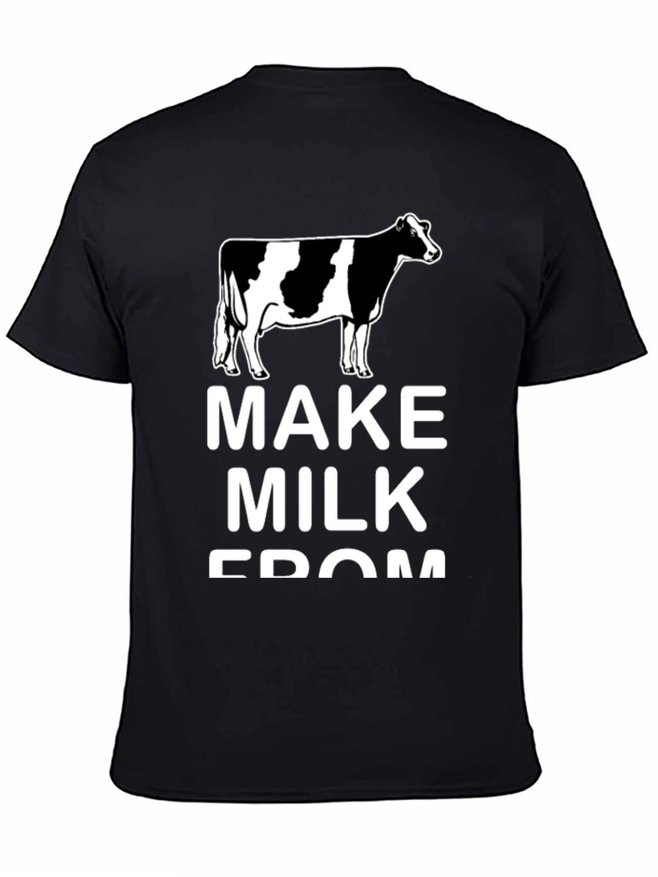 Black Make Milk From Cows Black Tee view 4