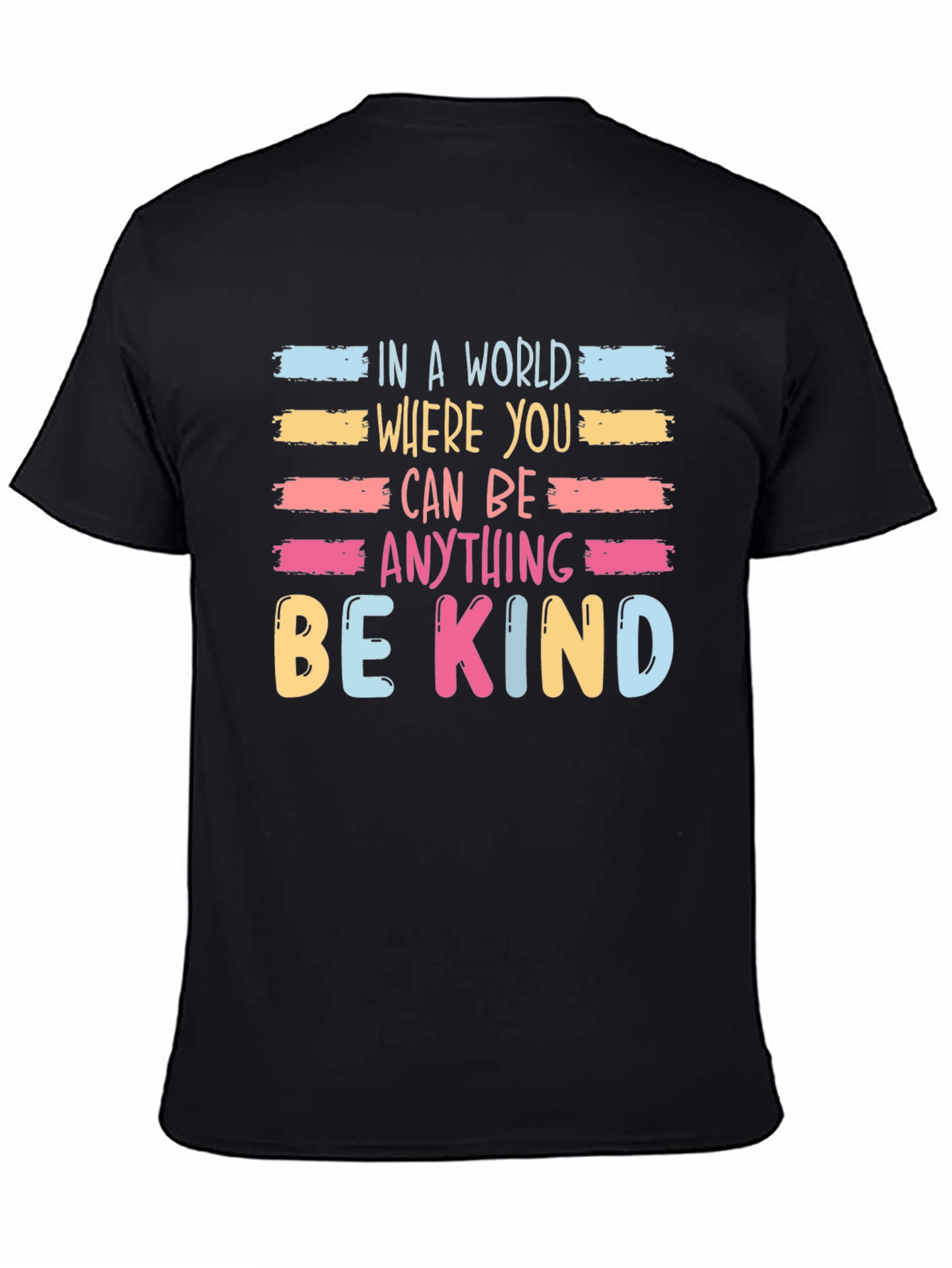 Black Be Kind T-Shirt - Trendy Graphic Tee view 4