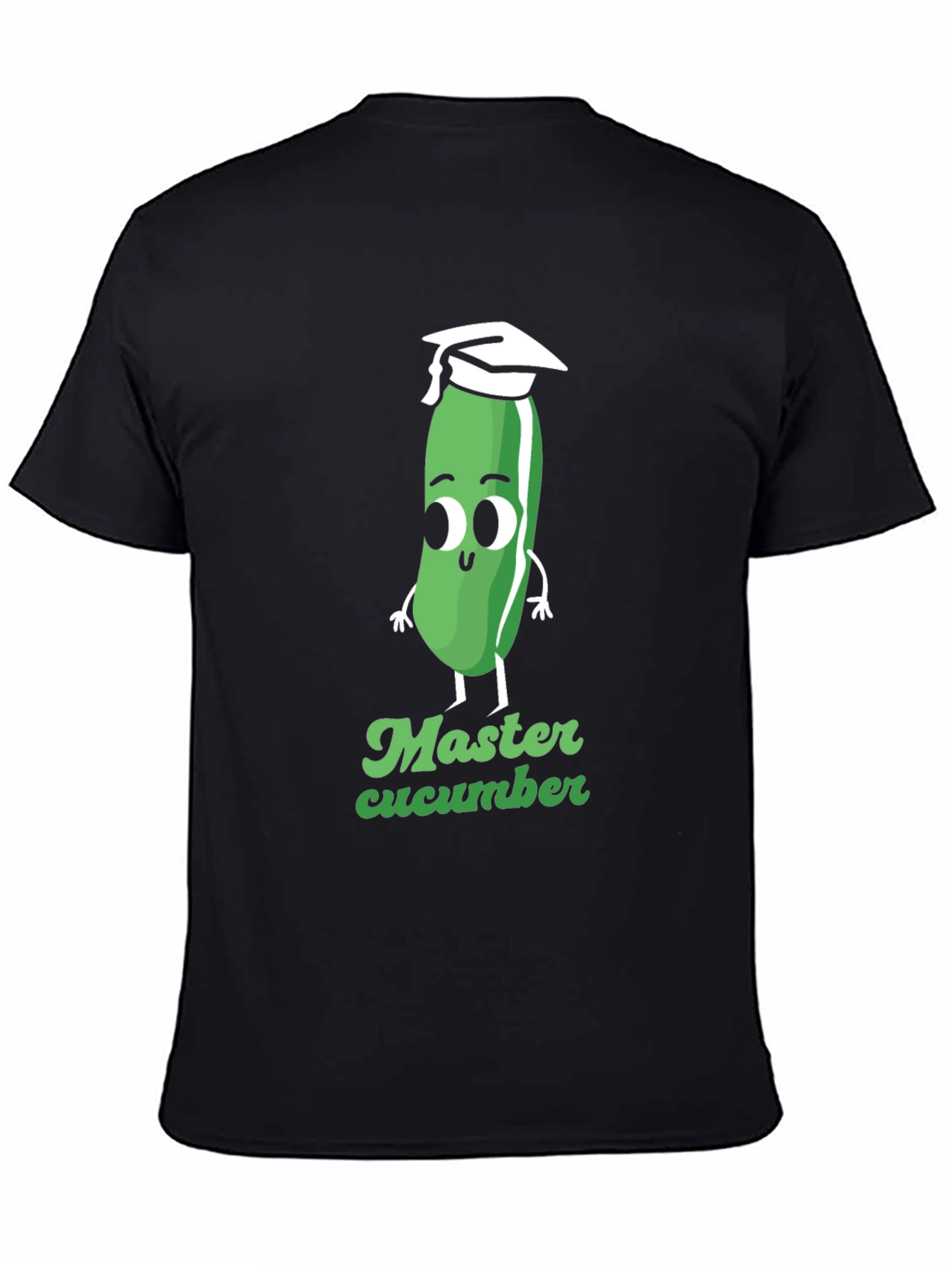 Black Master Cucumber Graphic Tee - Black Cotton T-Shirt view 4