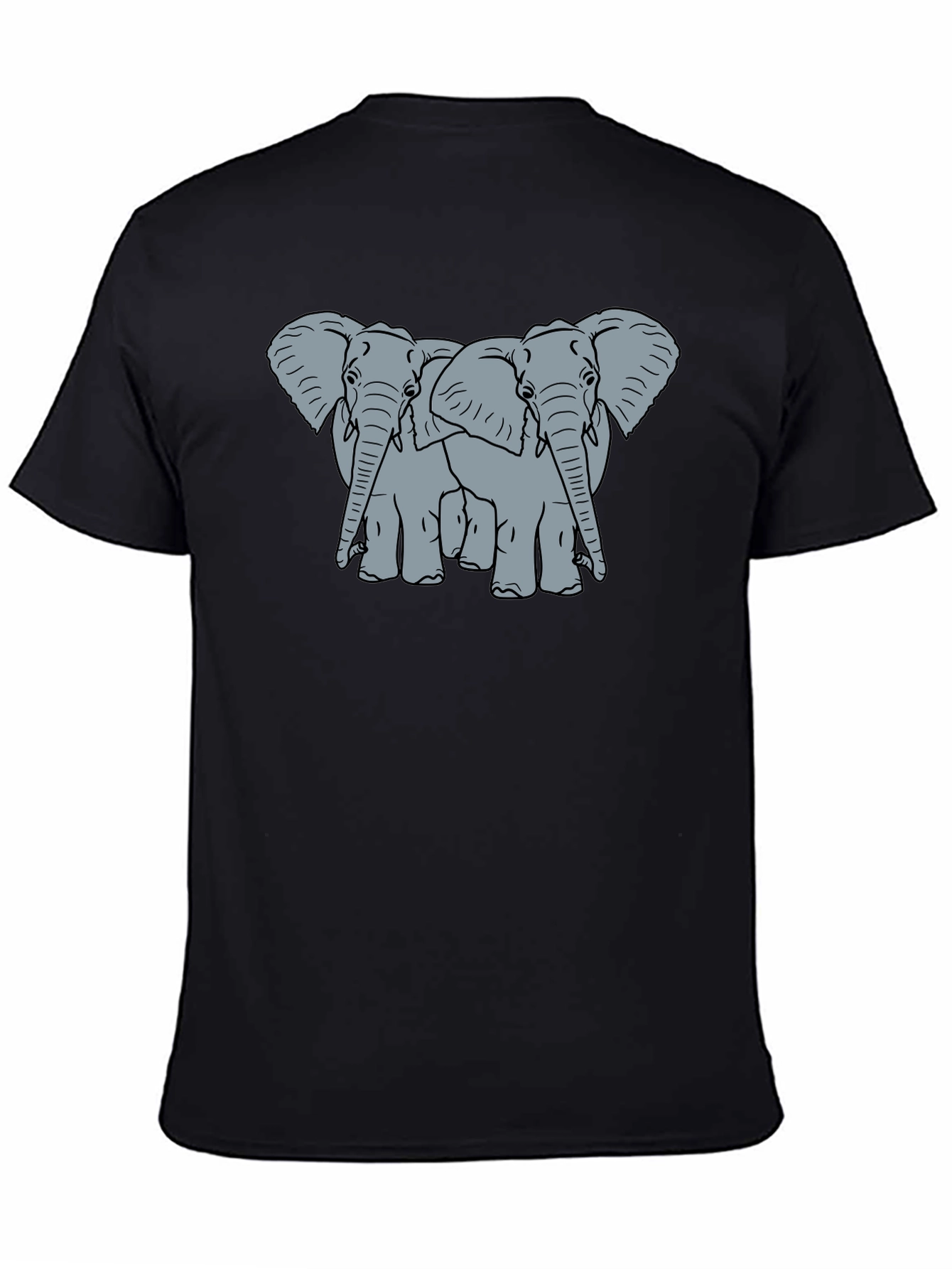 Black Elephant Graphic Tee - Black Cotton Blend view 4