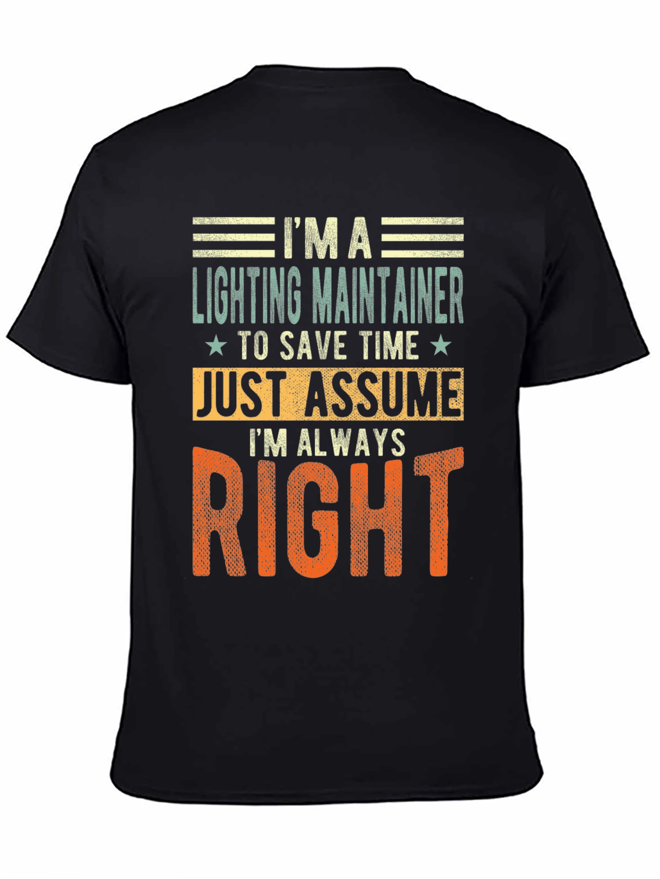 Black Lighting Maintainer Graphic T-Shirt view 4