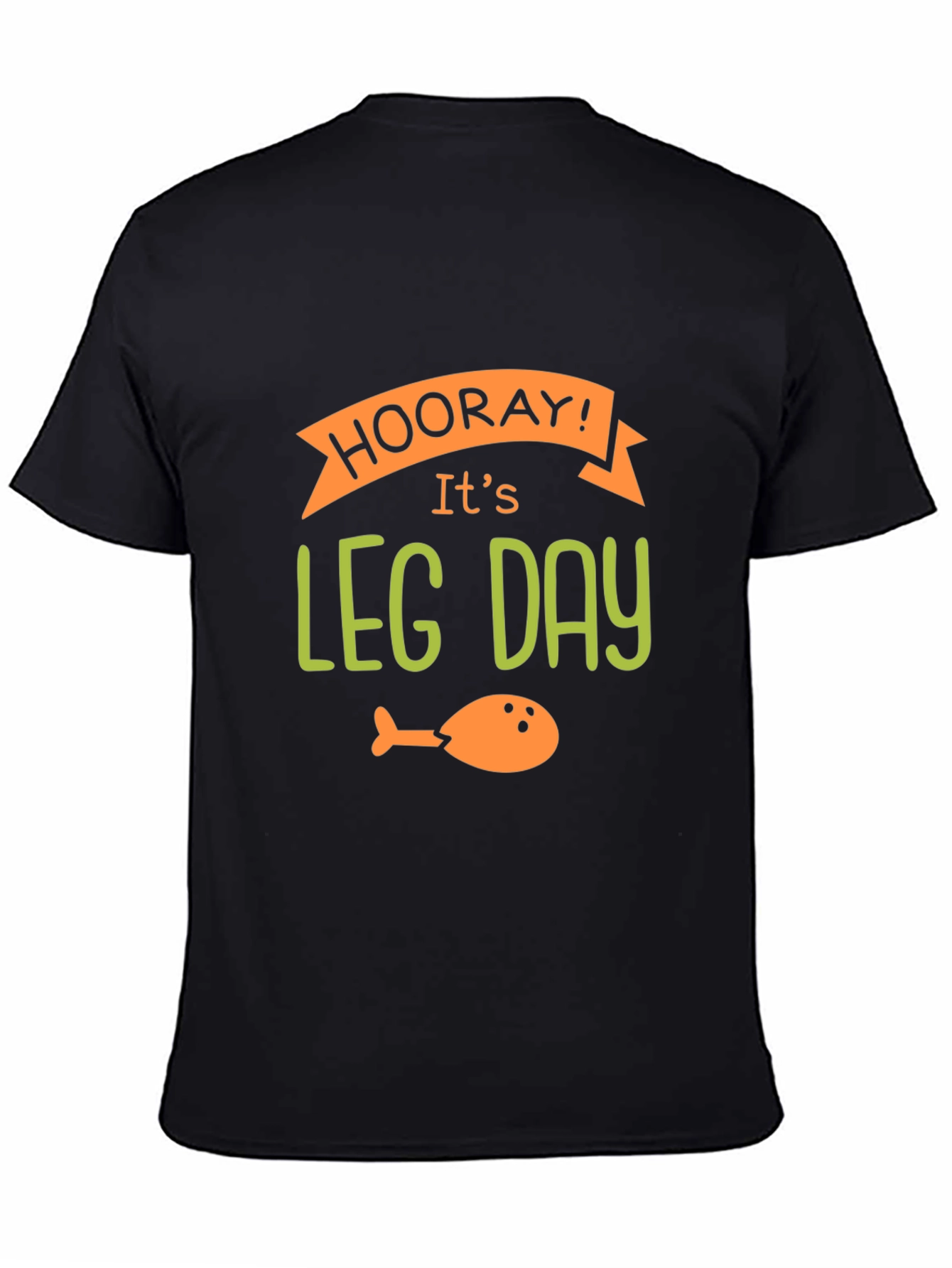 Black Hooray It's Leg Day Graphic T-Shirt view 4