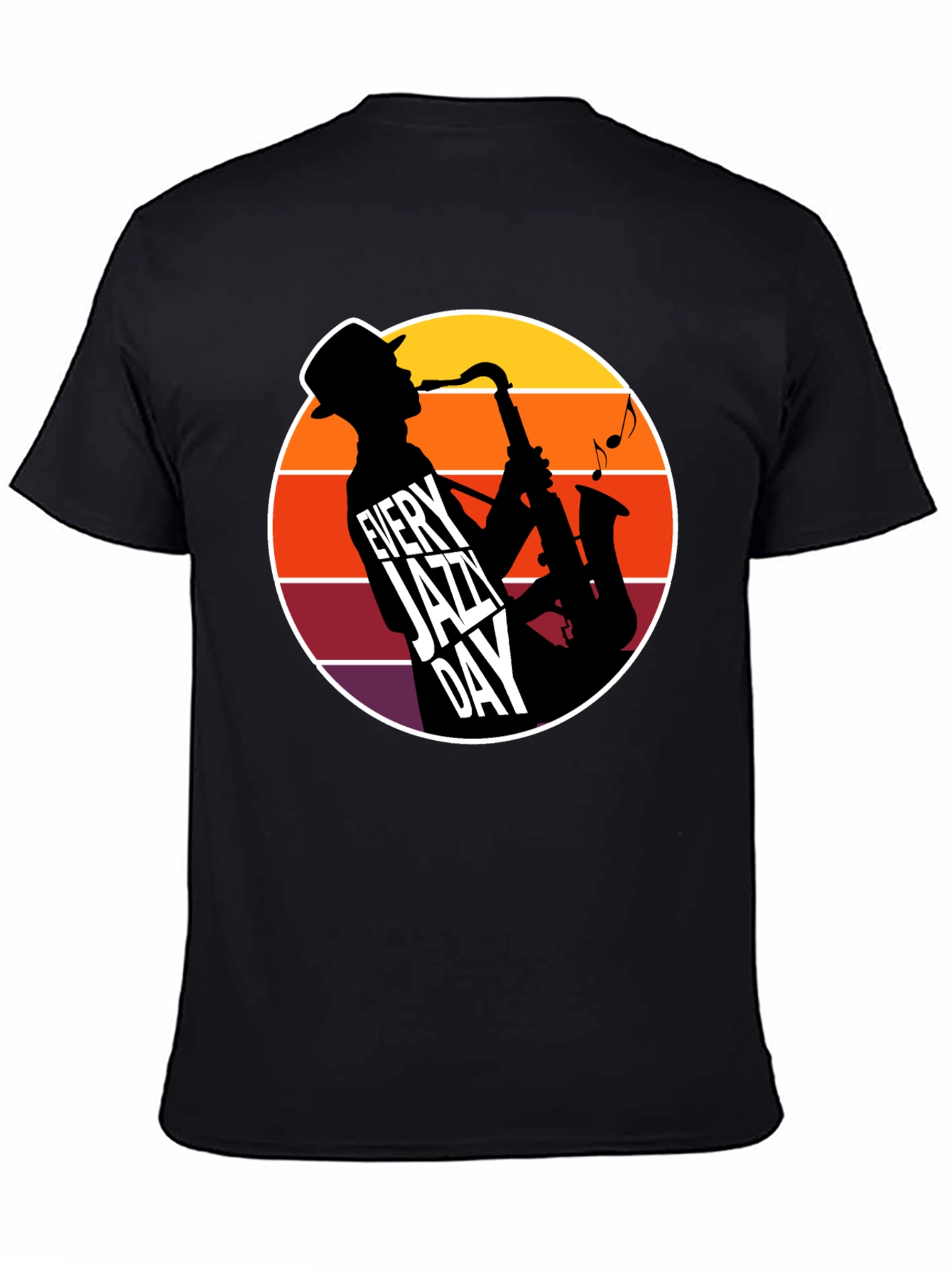 Black Every Jazz Day T-Shirt - Music Lover Tee view 4