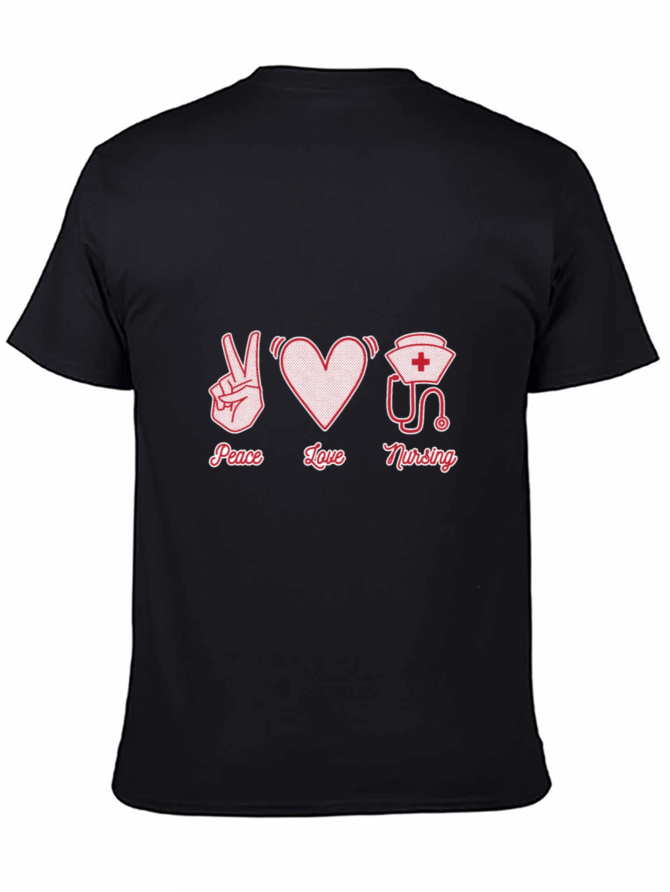 Black Peace Love Nursing Graphic Tee view 4