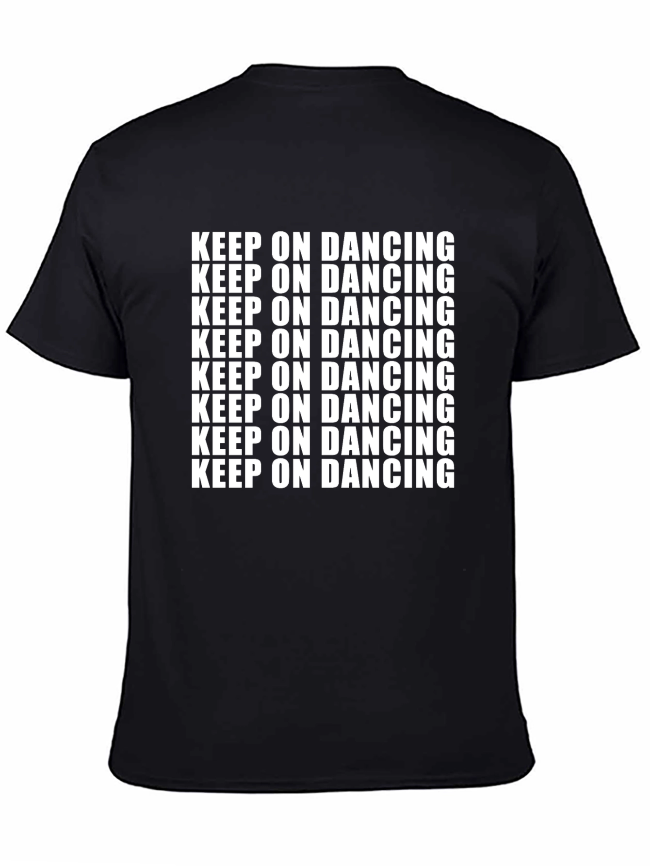 Black Keep On Dancing Graphic Tee - Black Cotton Shirt view 4