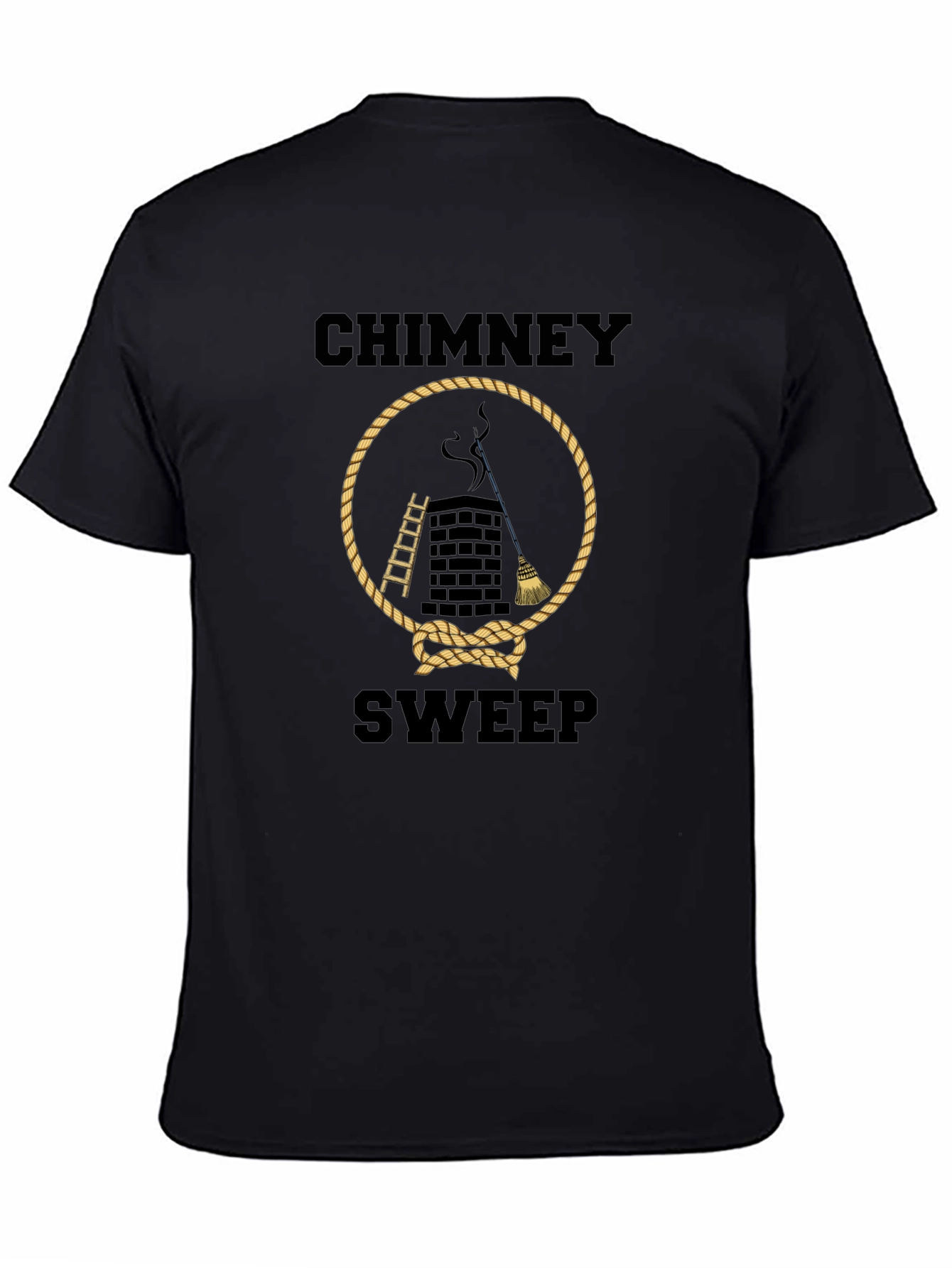 Black Chimney Sweep T-Shirt - Graphic Tee view 4