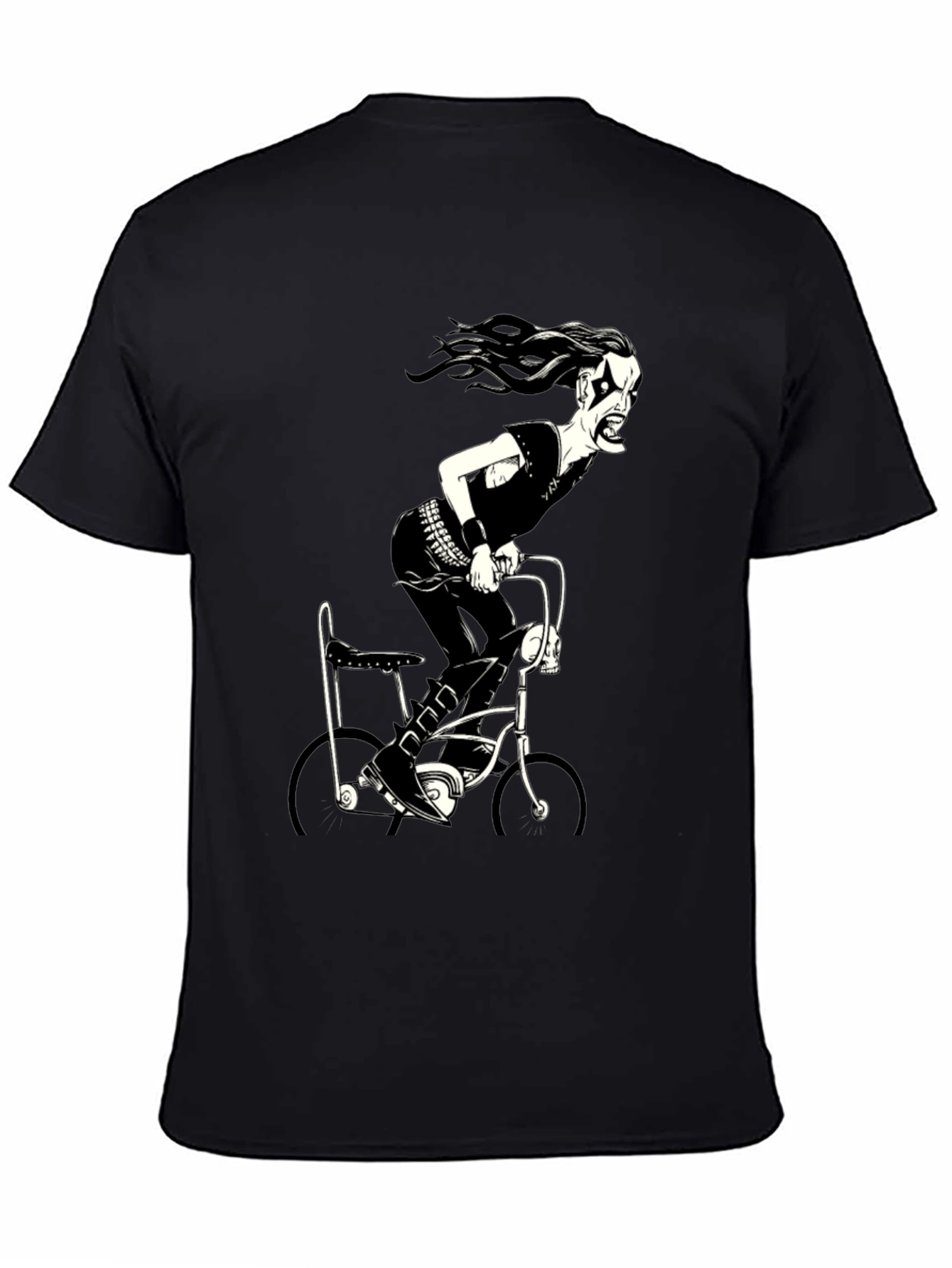 Black Black Metal Bike Rider Graphic T-Shirt view 4