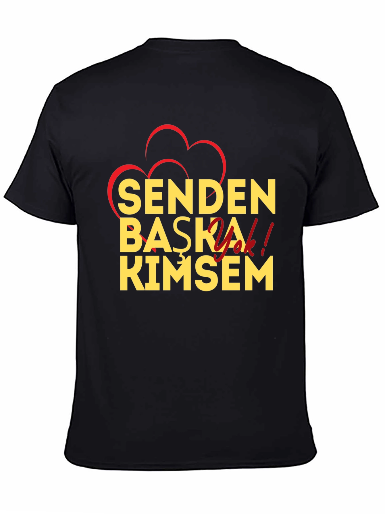 Black Romantic Turkish Quote T-Shirt view 4