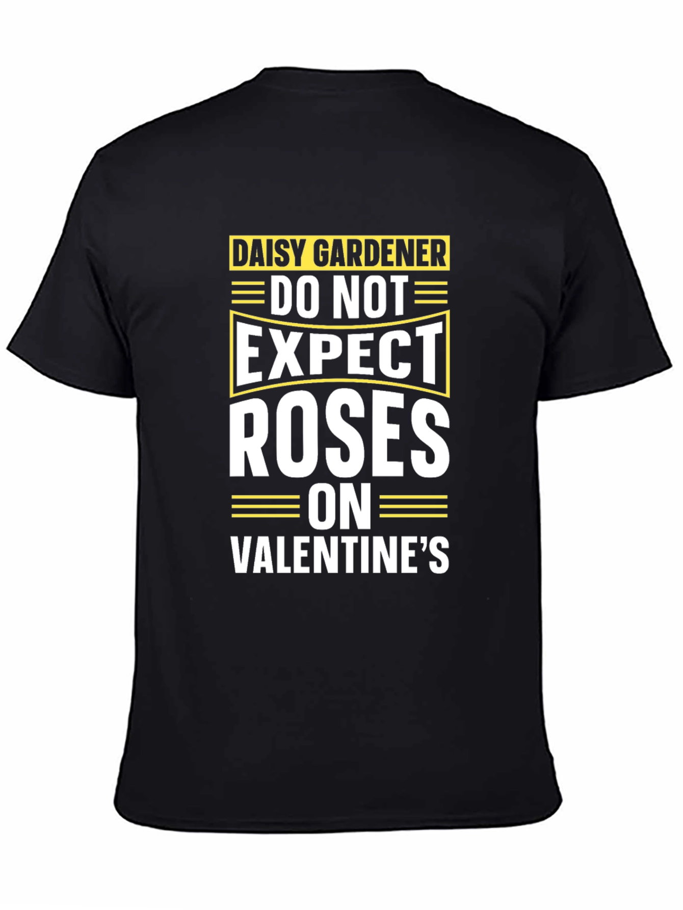 Black Daisy Gardener Valentine's T-Shirt view 4