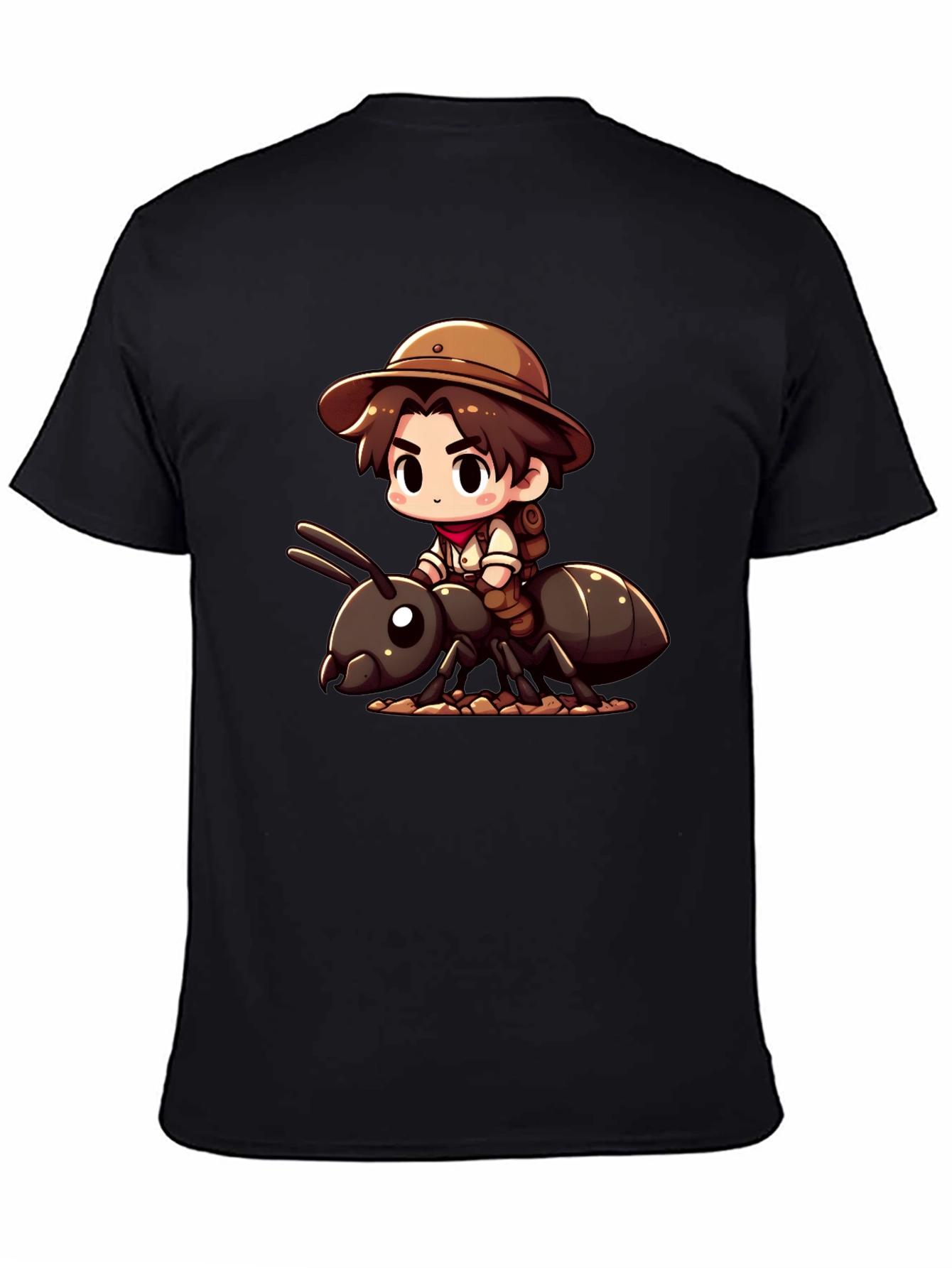 Black Adventurer Ant Rider T-Shirt view 4