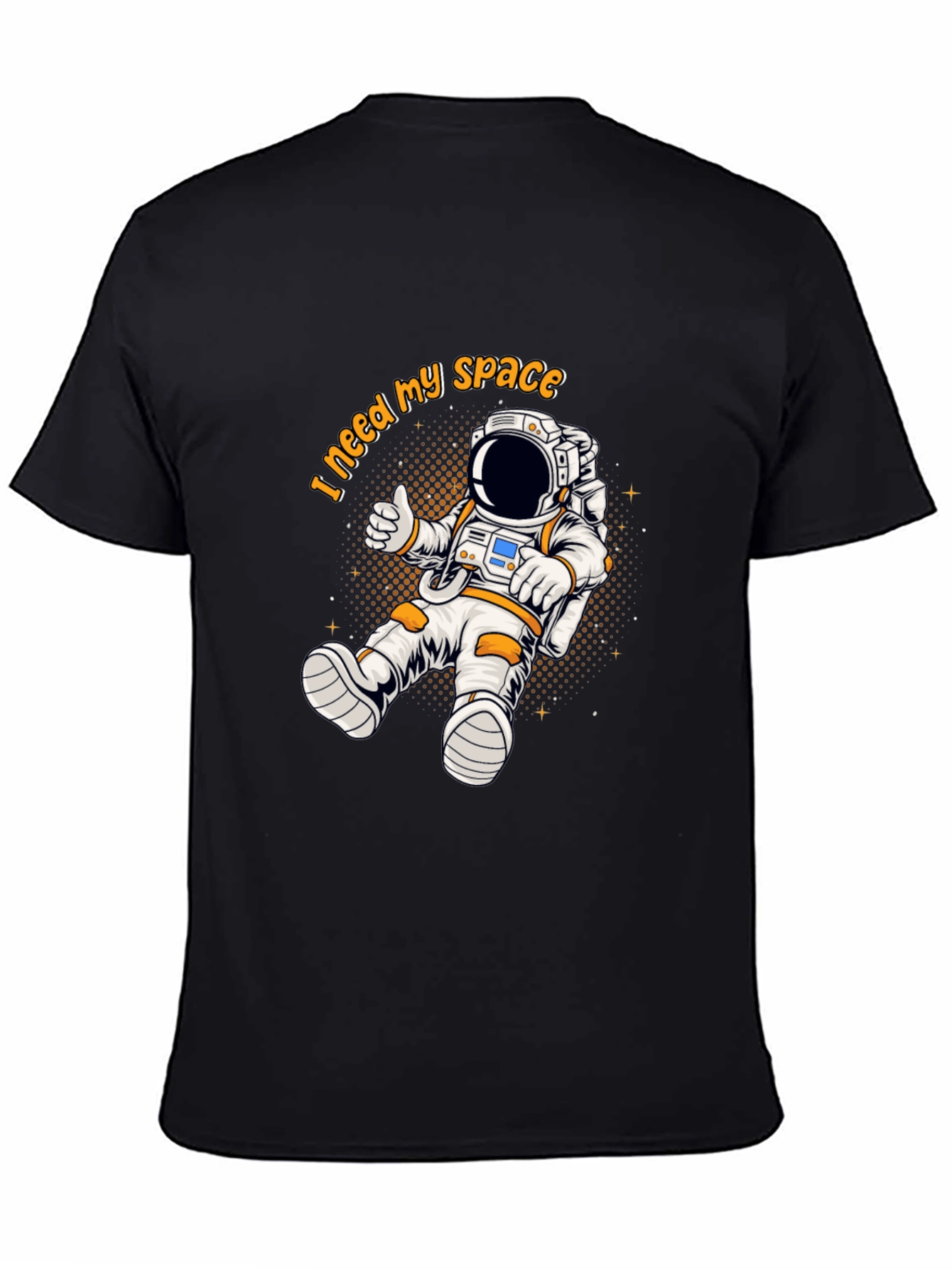 Black I Need My Space Astronaut Graphic T-Shirt view 4