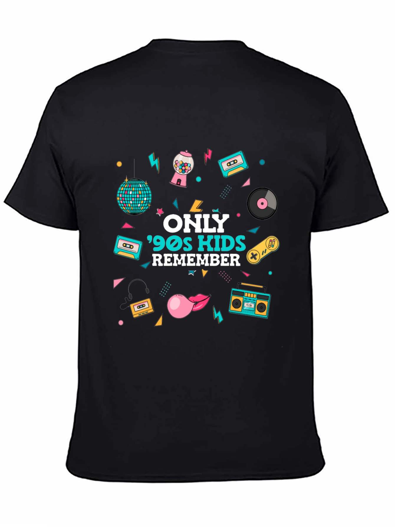 Black 90s Kids Remember Graphic T-Shirt view 4