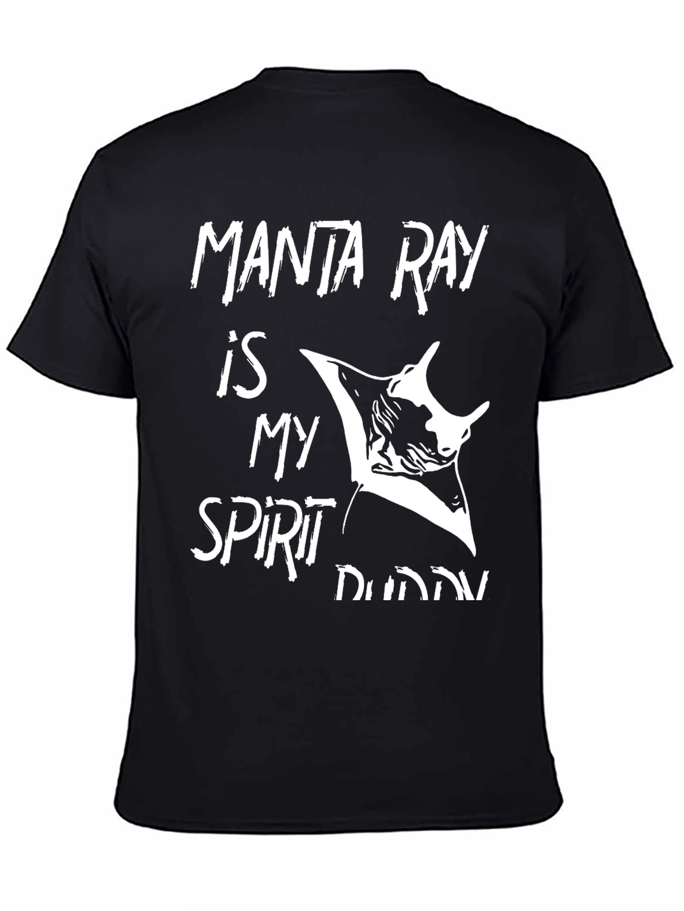 Black Manta Ray Spirit Buddy Graphic Tee view 4