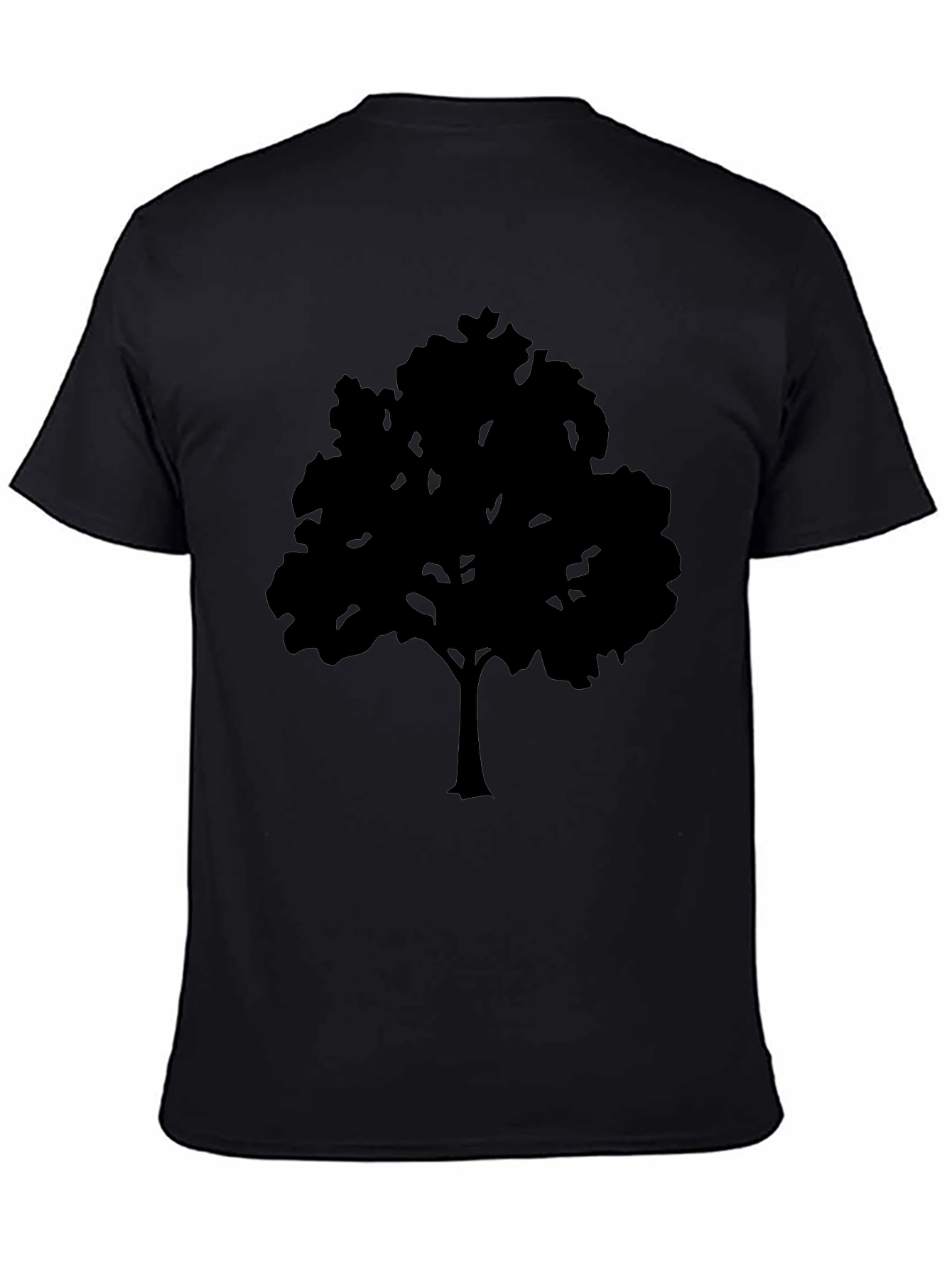 Black Black Tree Graphic Tee - Nature Inspired Design view 4