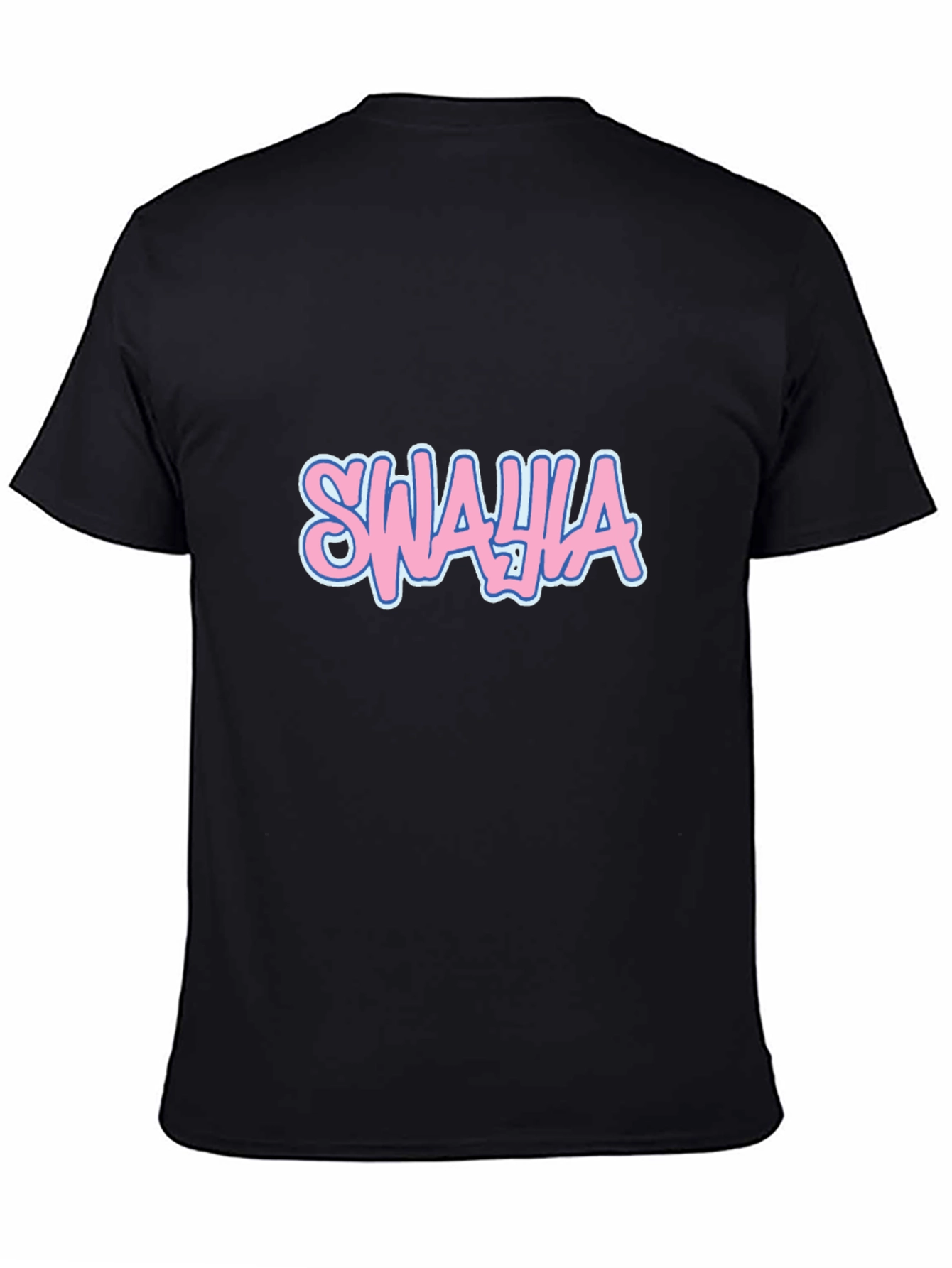 Black Swahia Graphic Black T-Shirt view 4