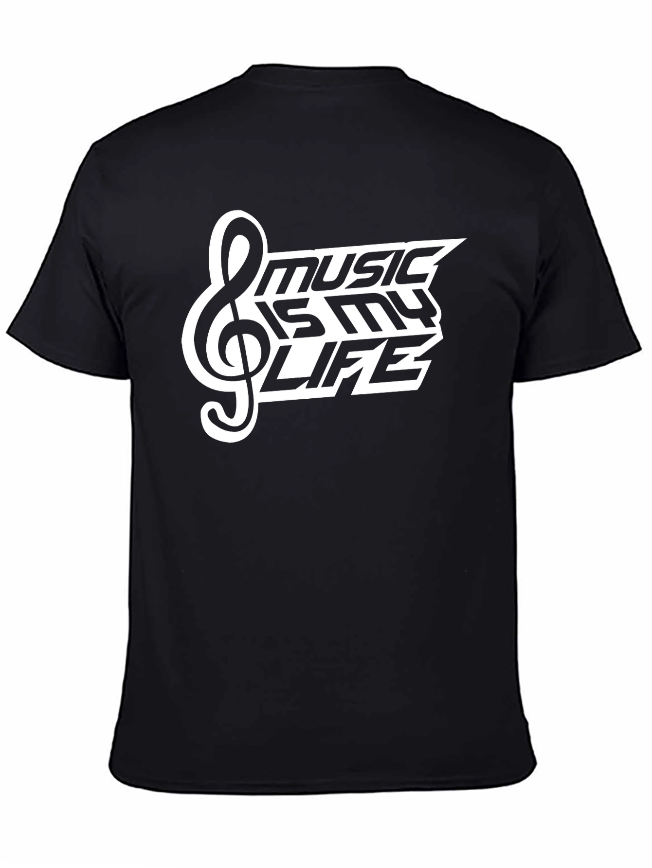 Black Music Is My Life Black T-Shirt view 4