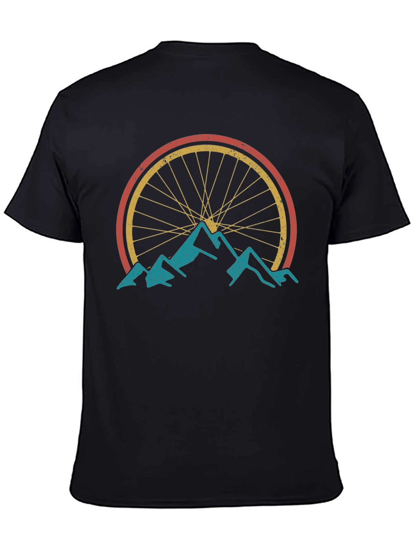 Black Mountain Bike Graphic Tee - Vintage Style view 4