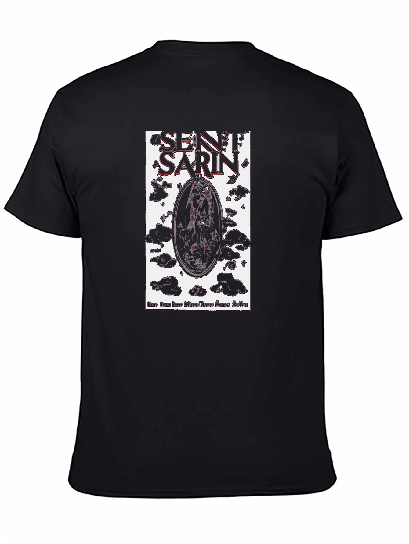 Black Sentient Sarin Graphic Tee - Black Cotton view 4