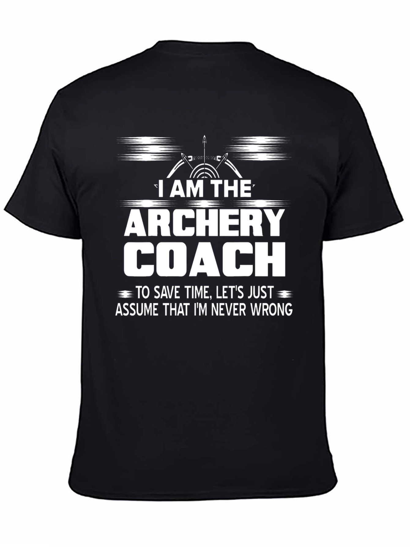 Black Archery Coach T-Shirt - Never Wrong! view 4